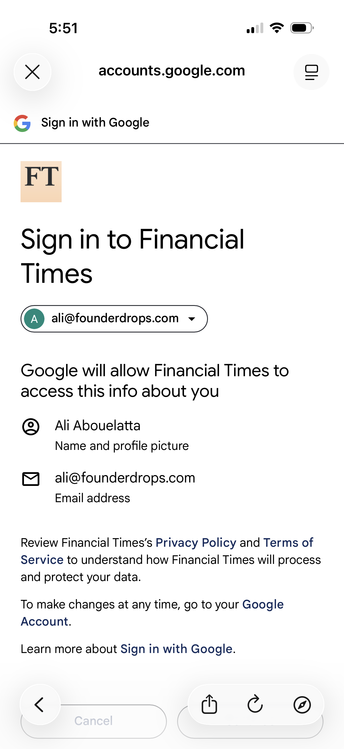 financial-times app screenshot 1