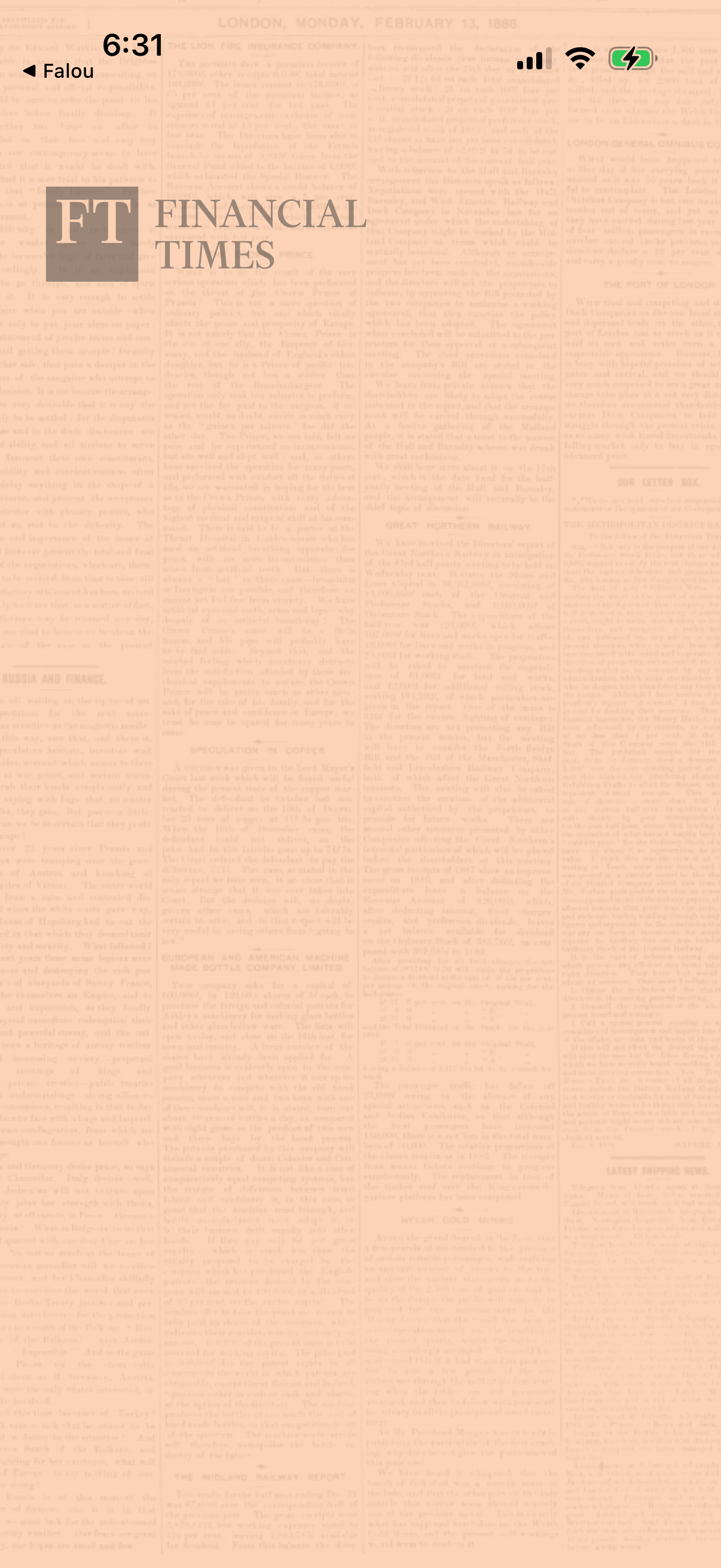 financial-times app screenshot 2