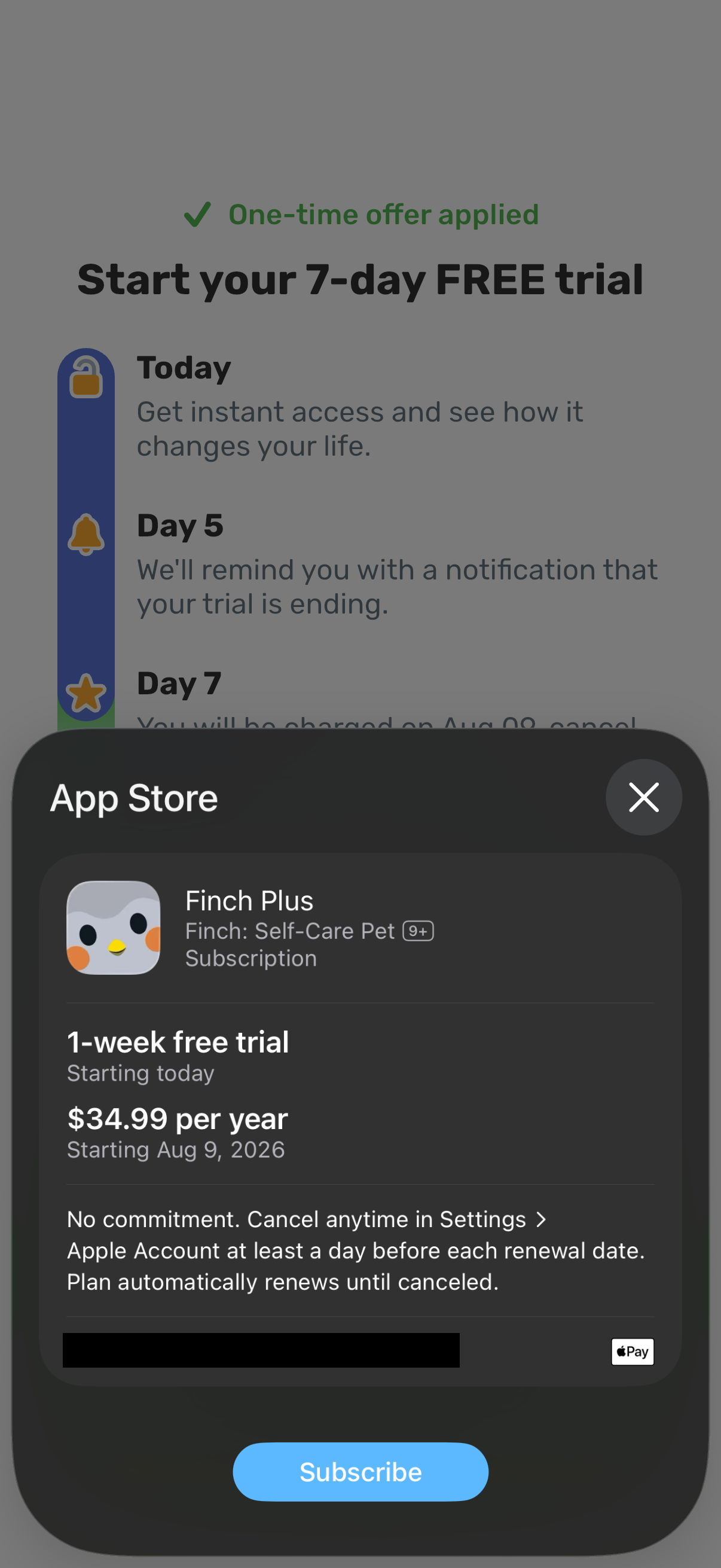 finch screen