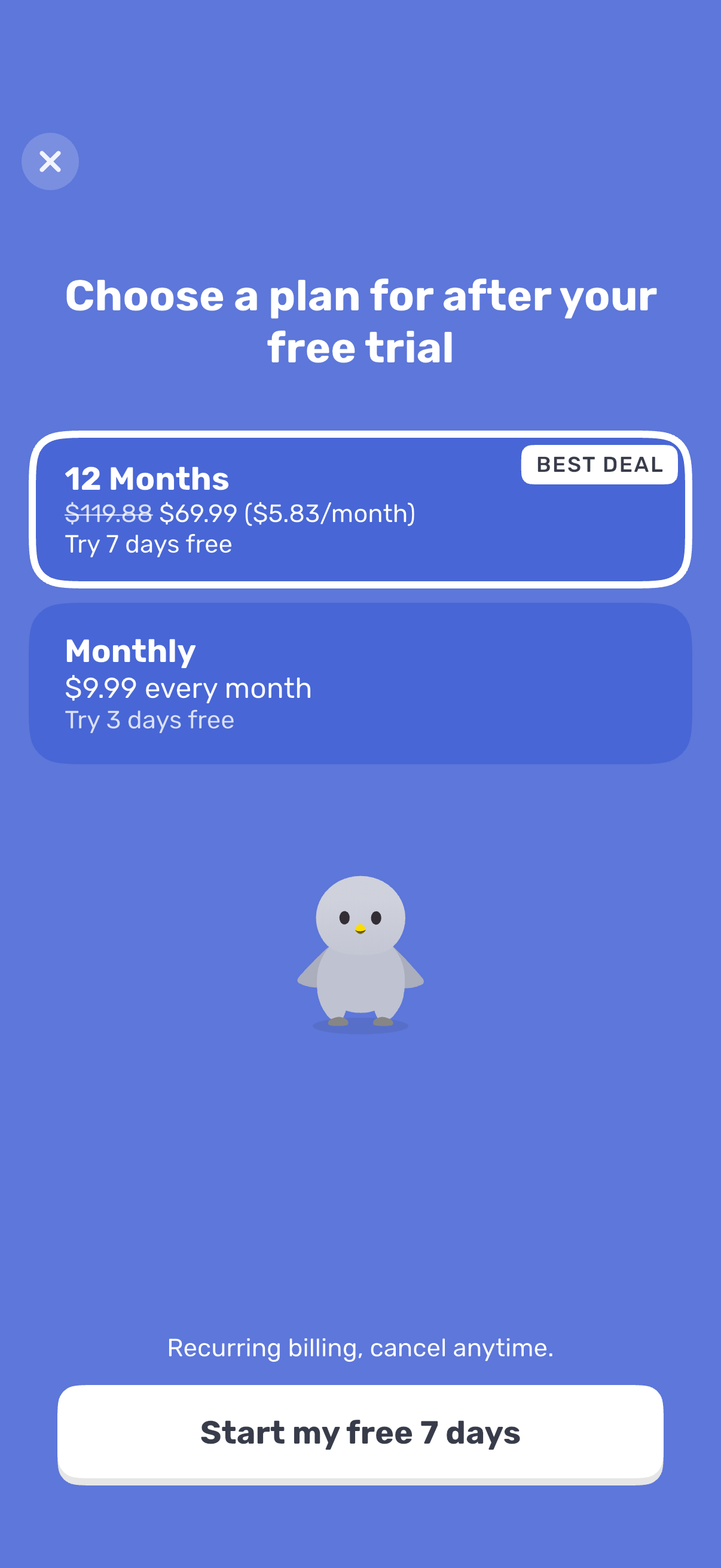 Step 4 of finch Paywall