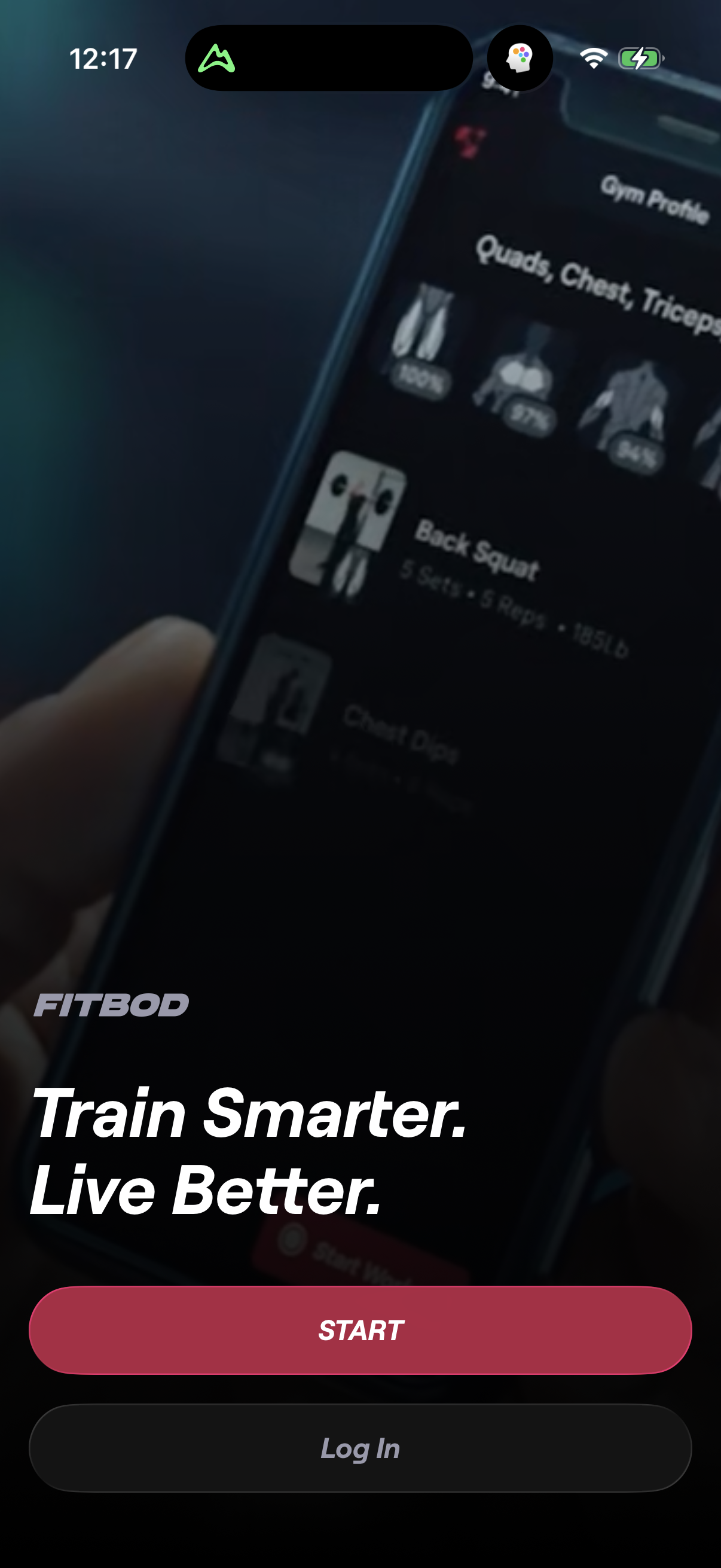 Step 1 of fitbod Main_tabs