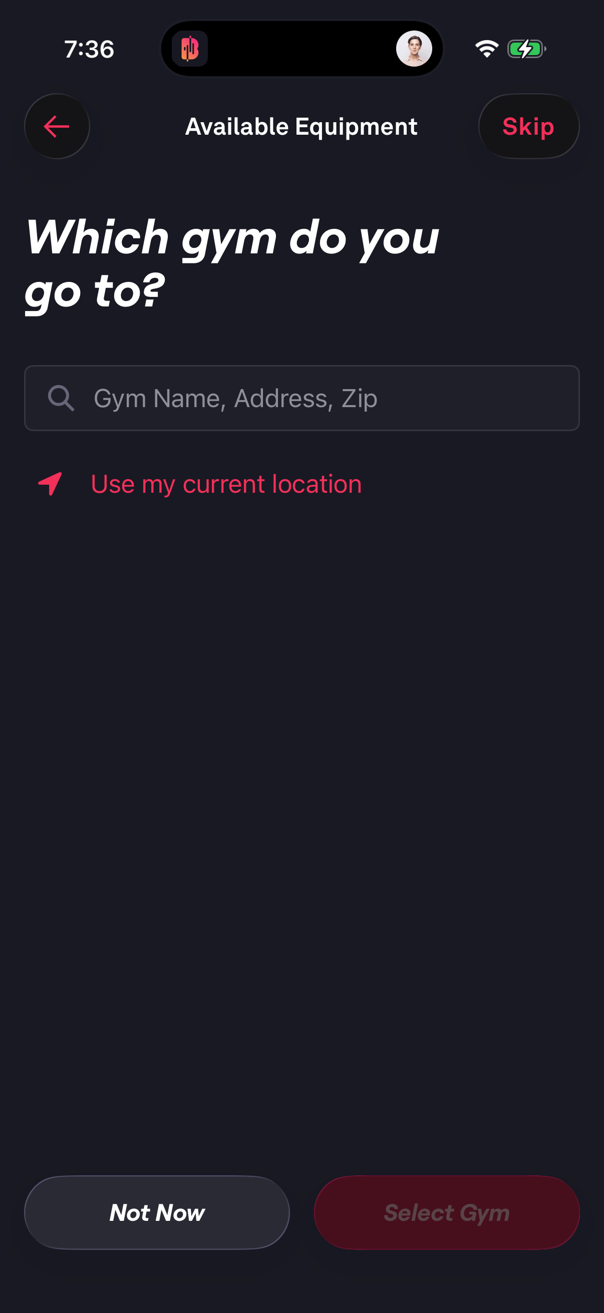 Step 5 of fitbod Onboarding