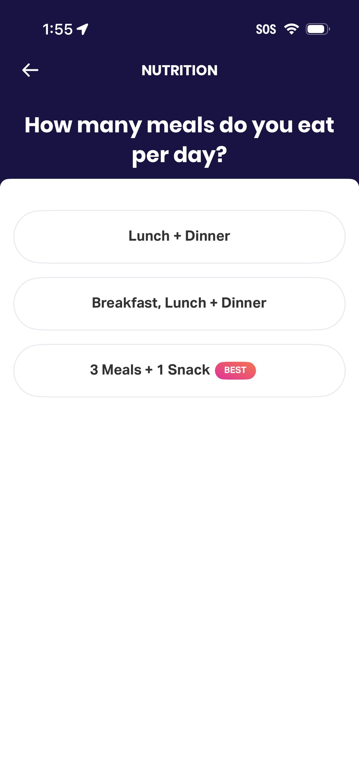 fiton start meal plan onboarding