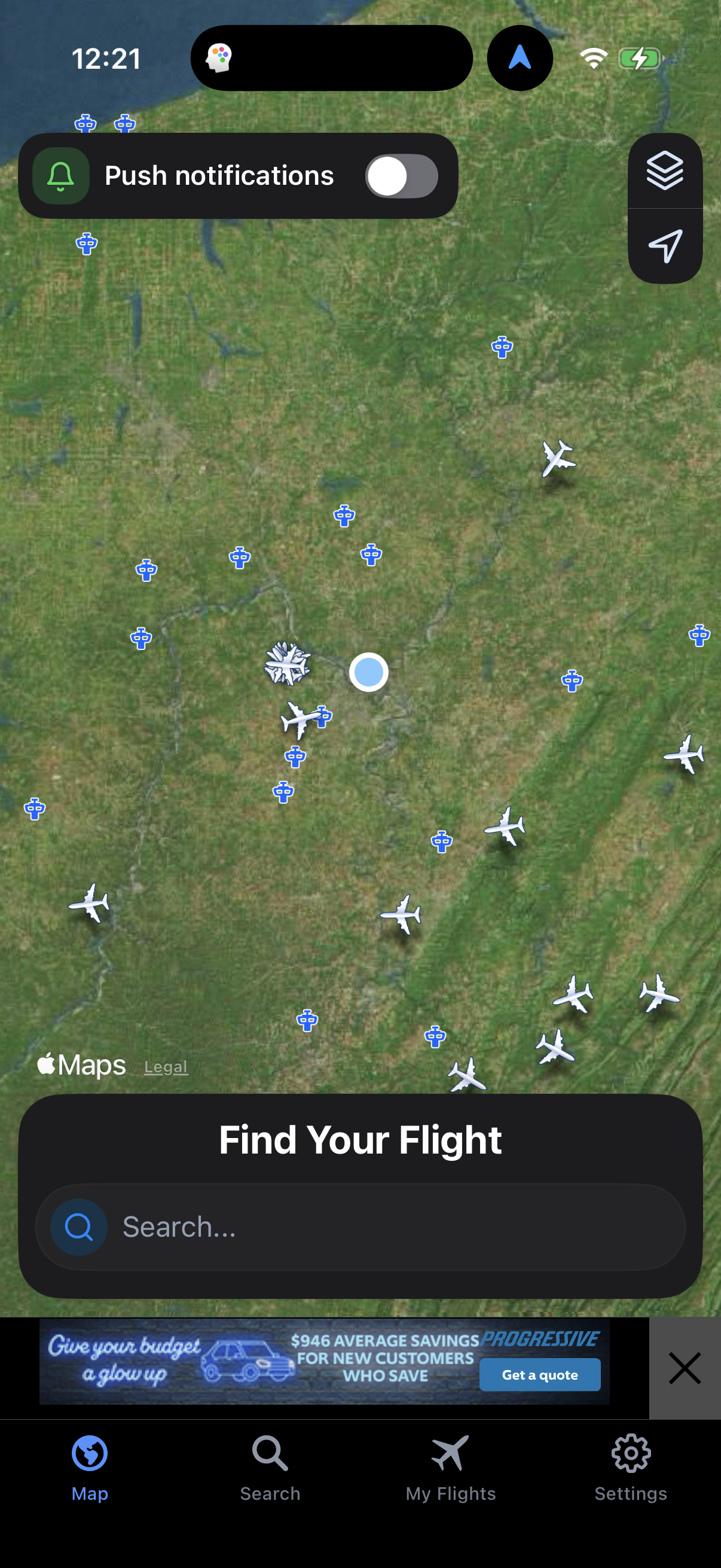 Step 1 of flight-tracker Main_tabs