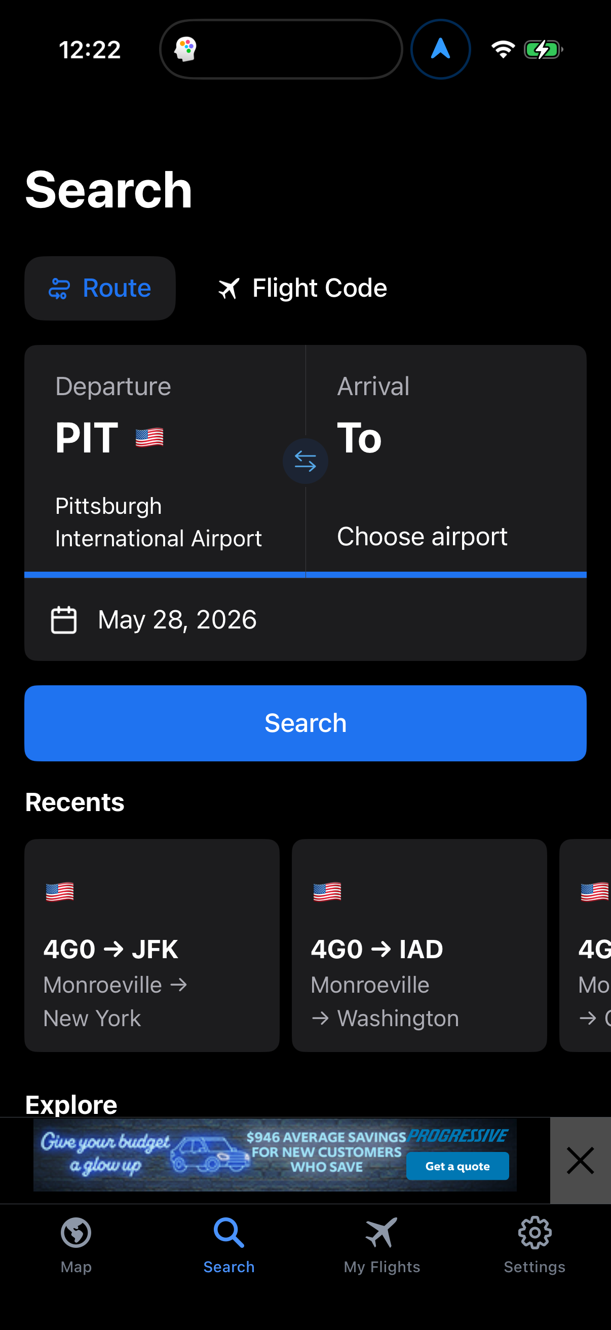 Step 2 of flight-tracker Main_tabs