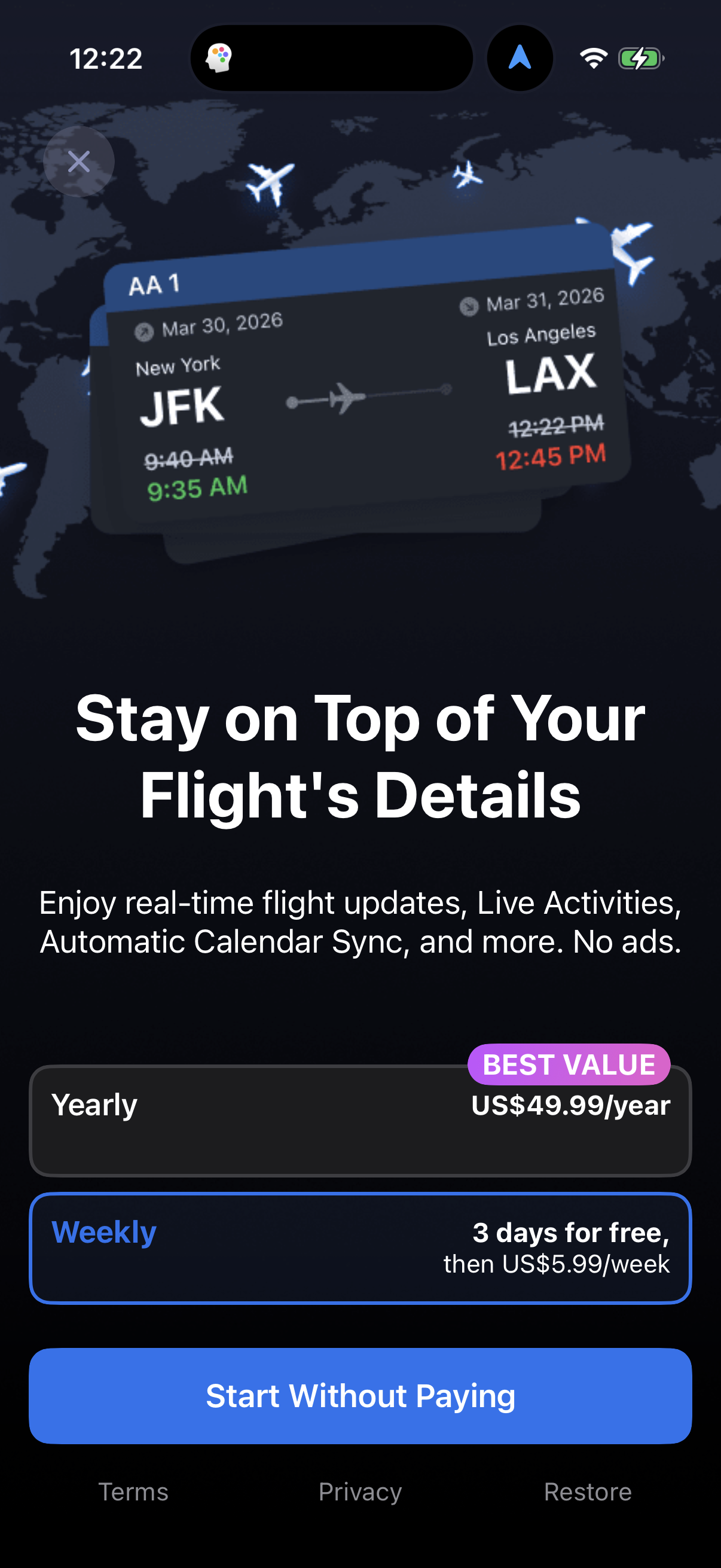 Step 5 of flight-tracker Main_tabs