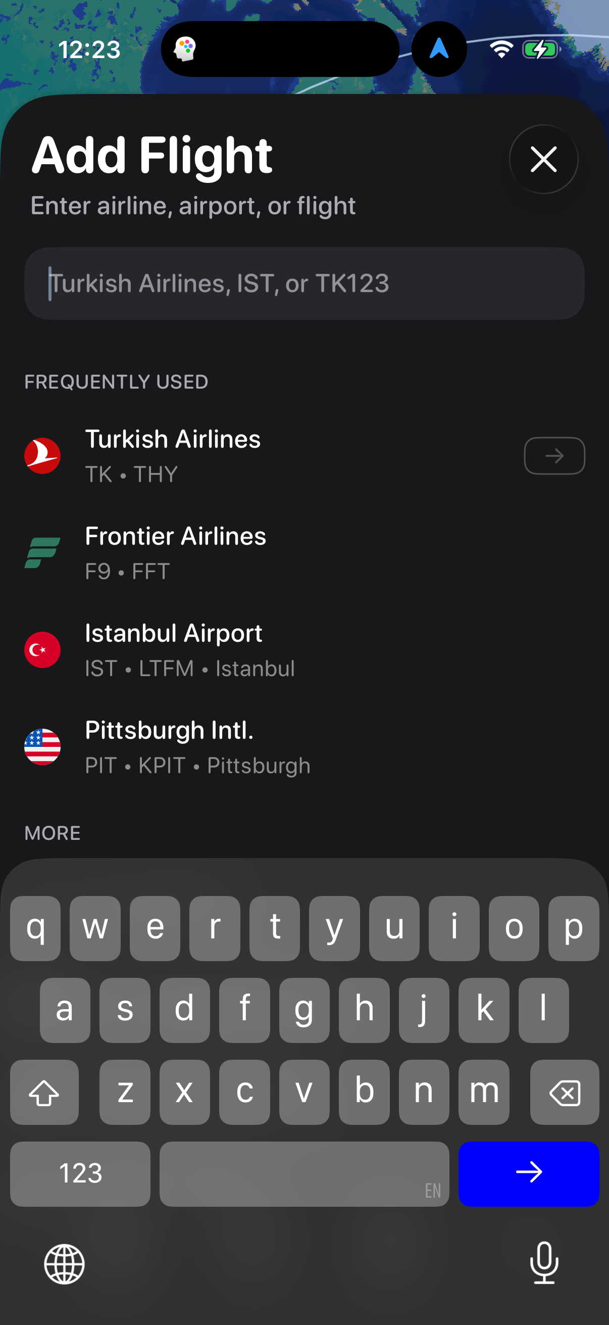 Step 4 of flighty Main_tabs