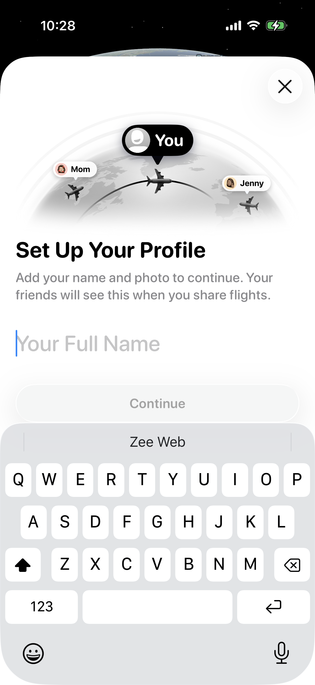 Step 2 of Flighty Add Friend