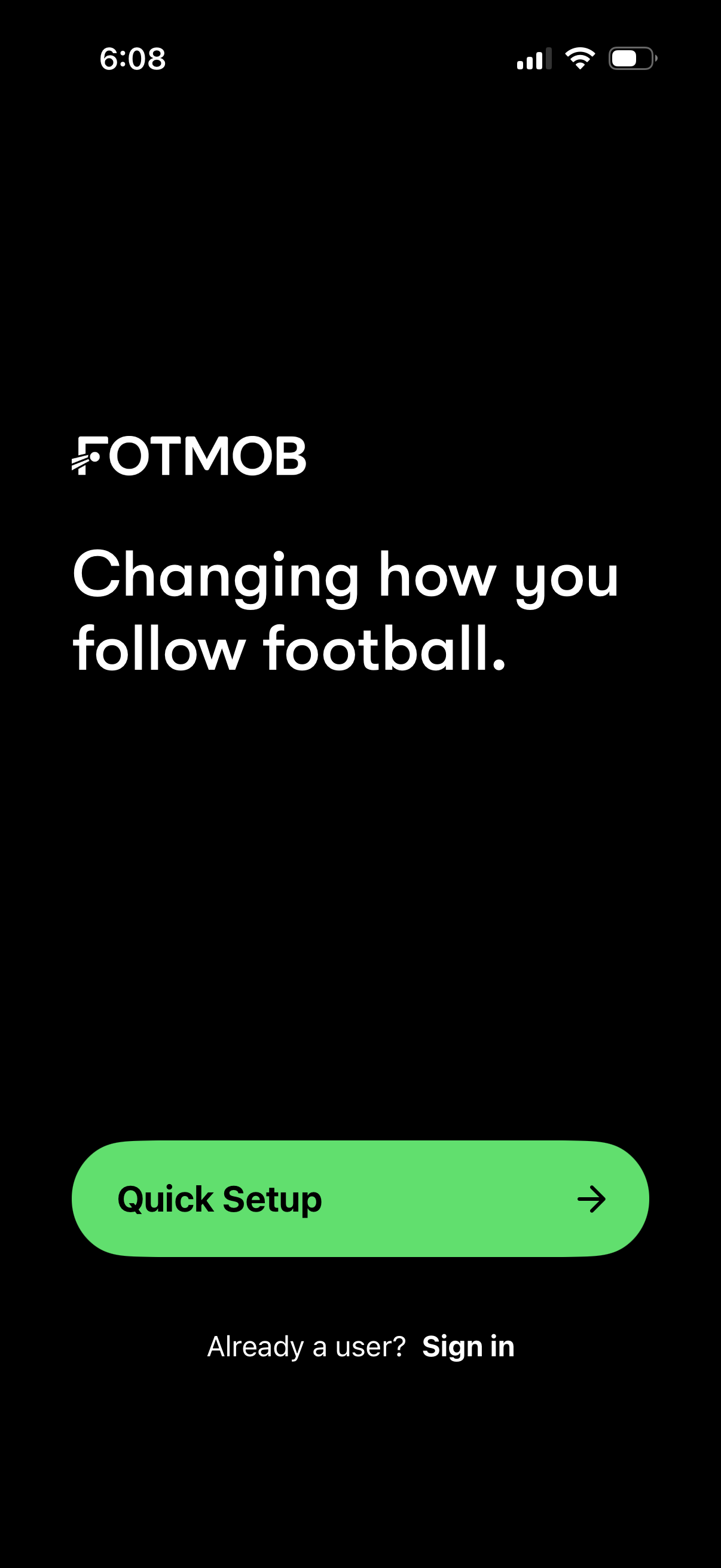 fotmob Onboarding