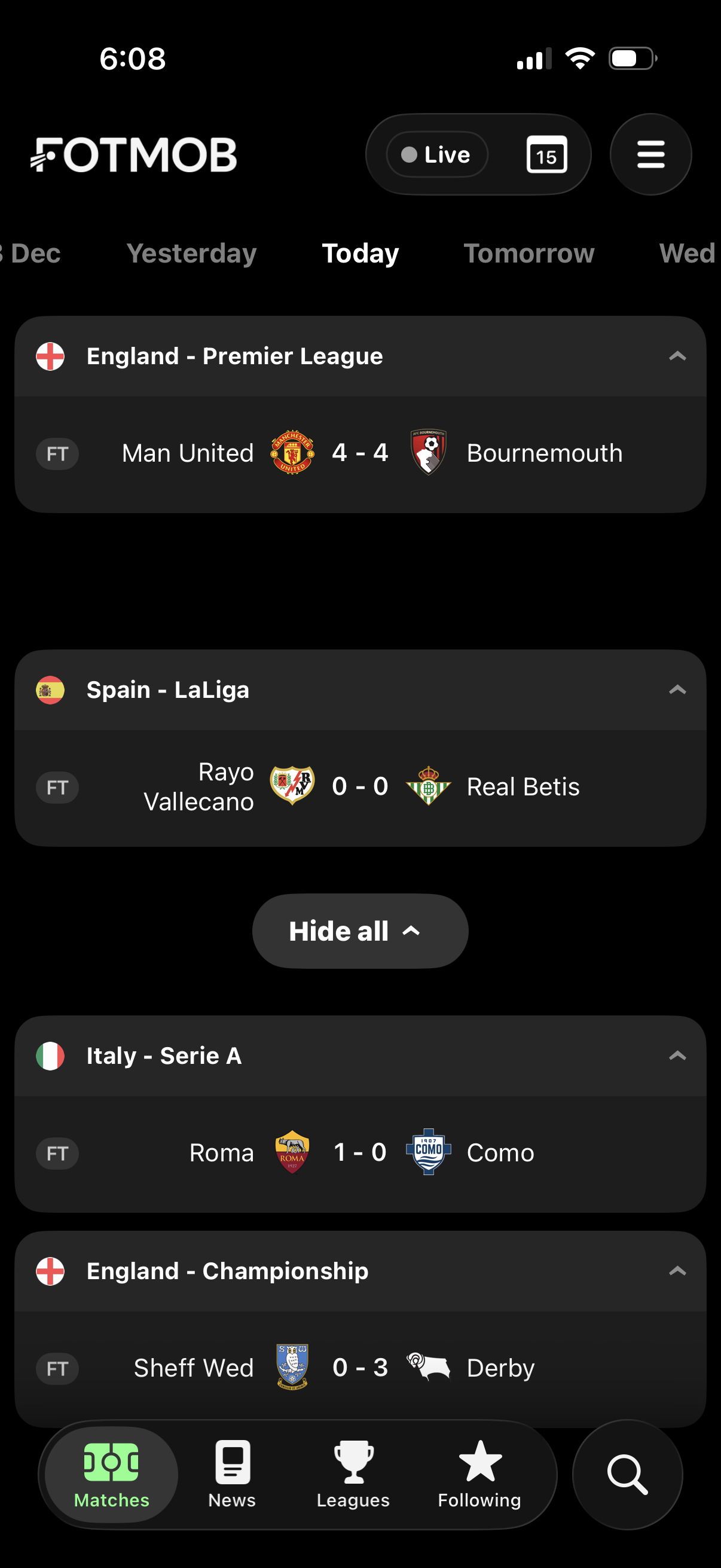 fotmob Match details