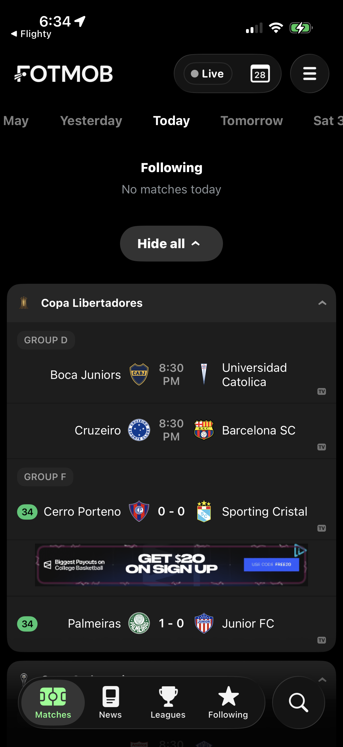 fotmob app screenshot 2