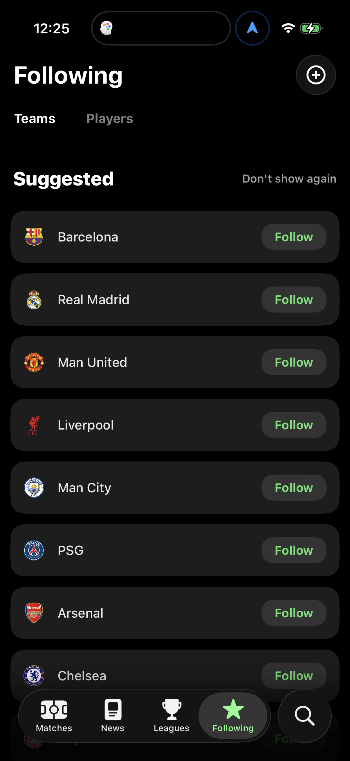Step 4 of fotmob Main_tabs