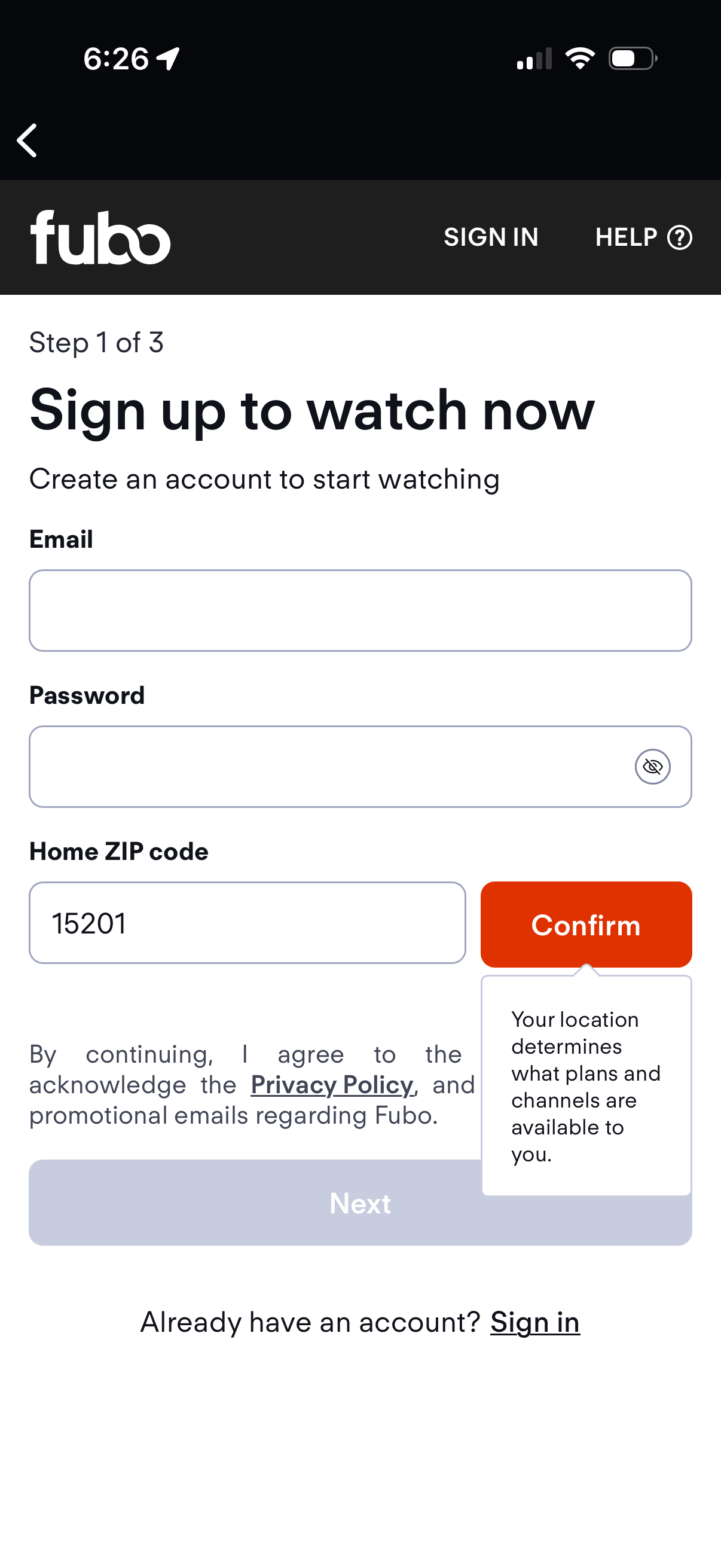 fubo app screenshot 3