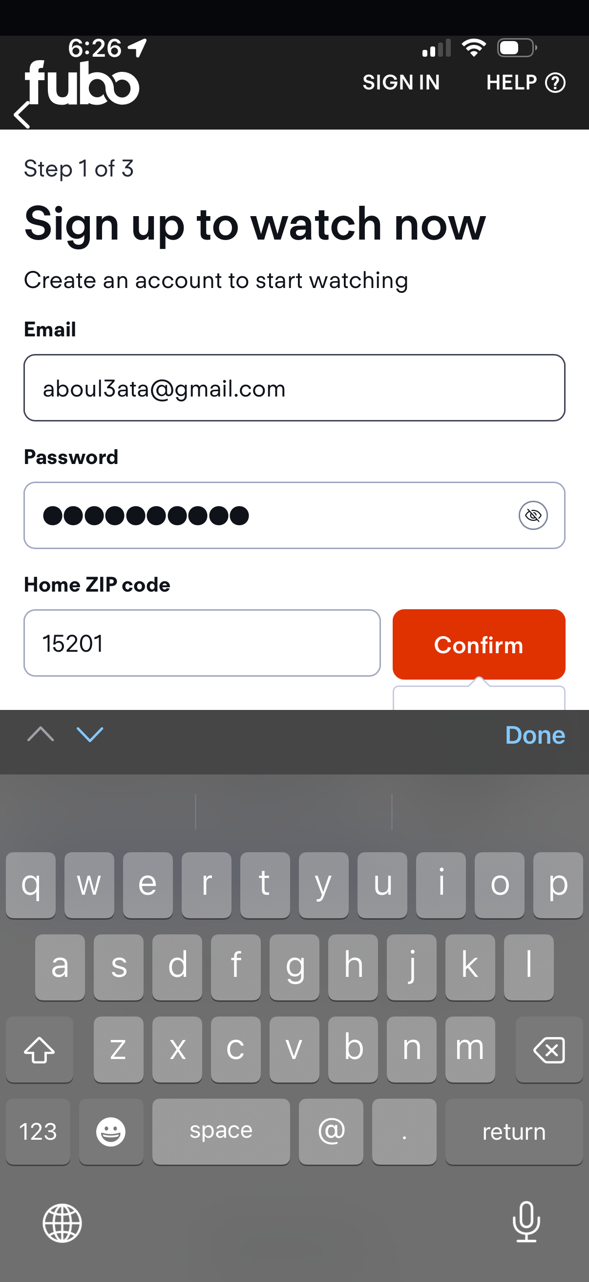 fubo app screenshot 2