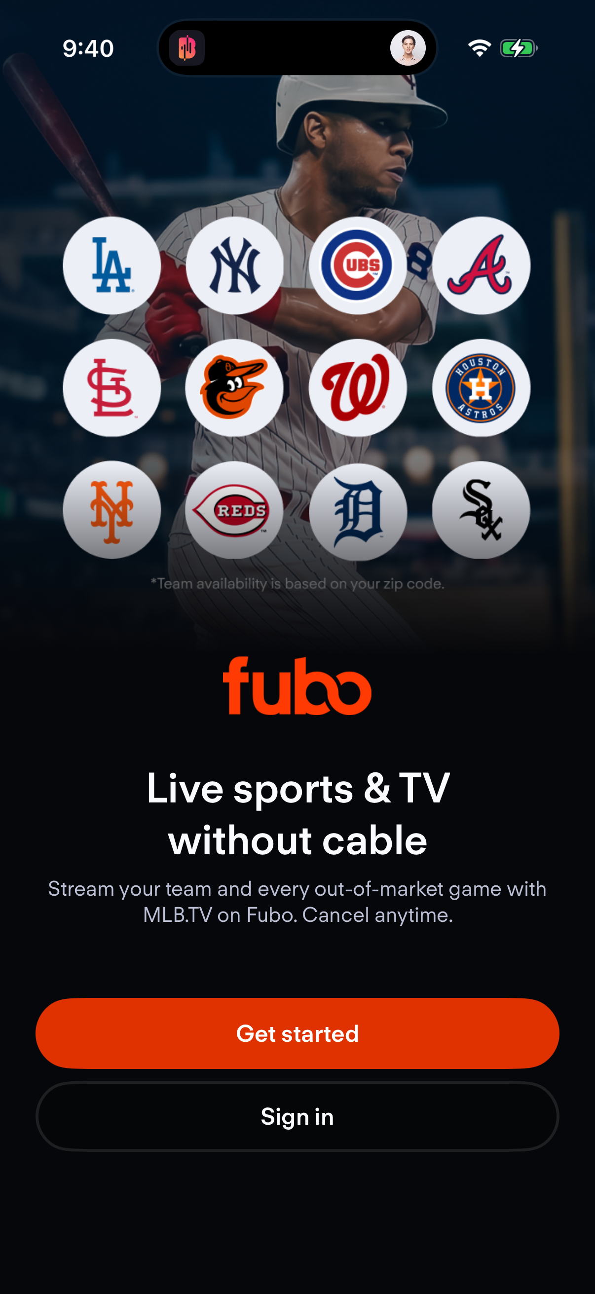 Step 1 of fubo Onboarding