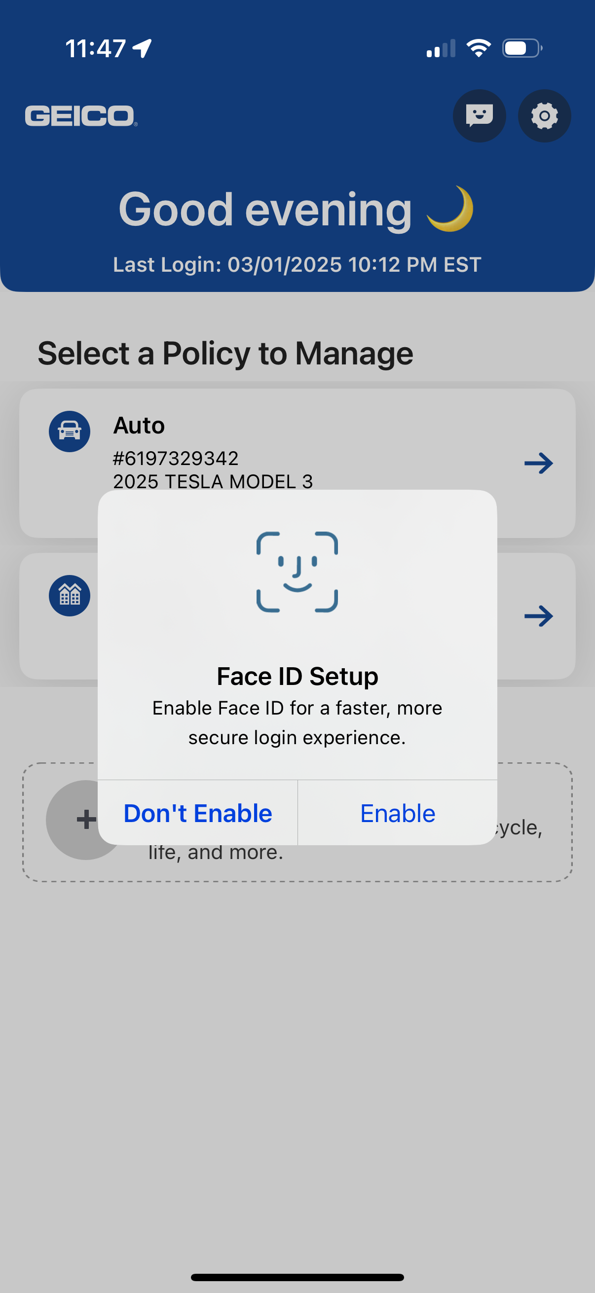 geico app screenshot 2