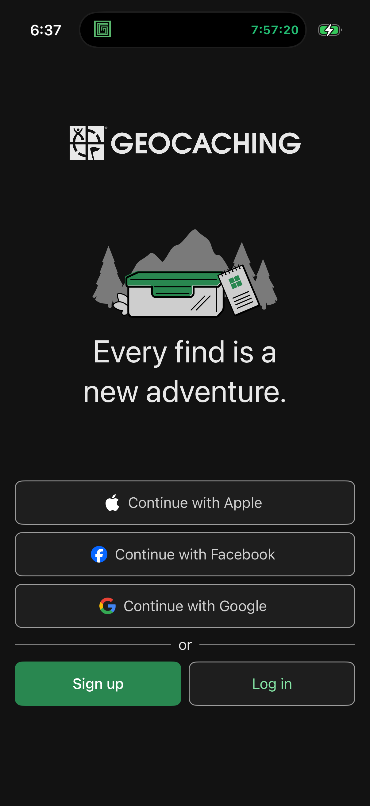 geocaching app screenshot 1