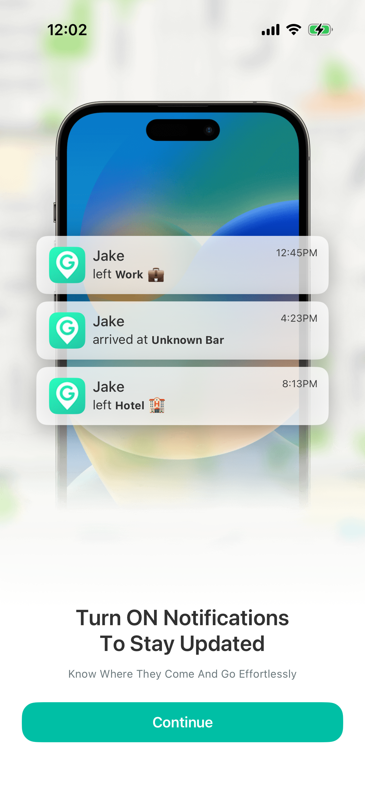 Step 1 of Geozilla Notifications Opt-in