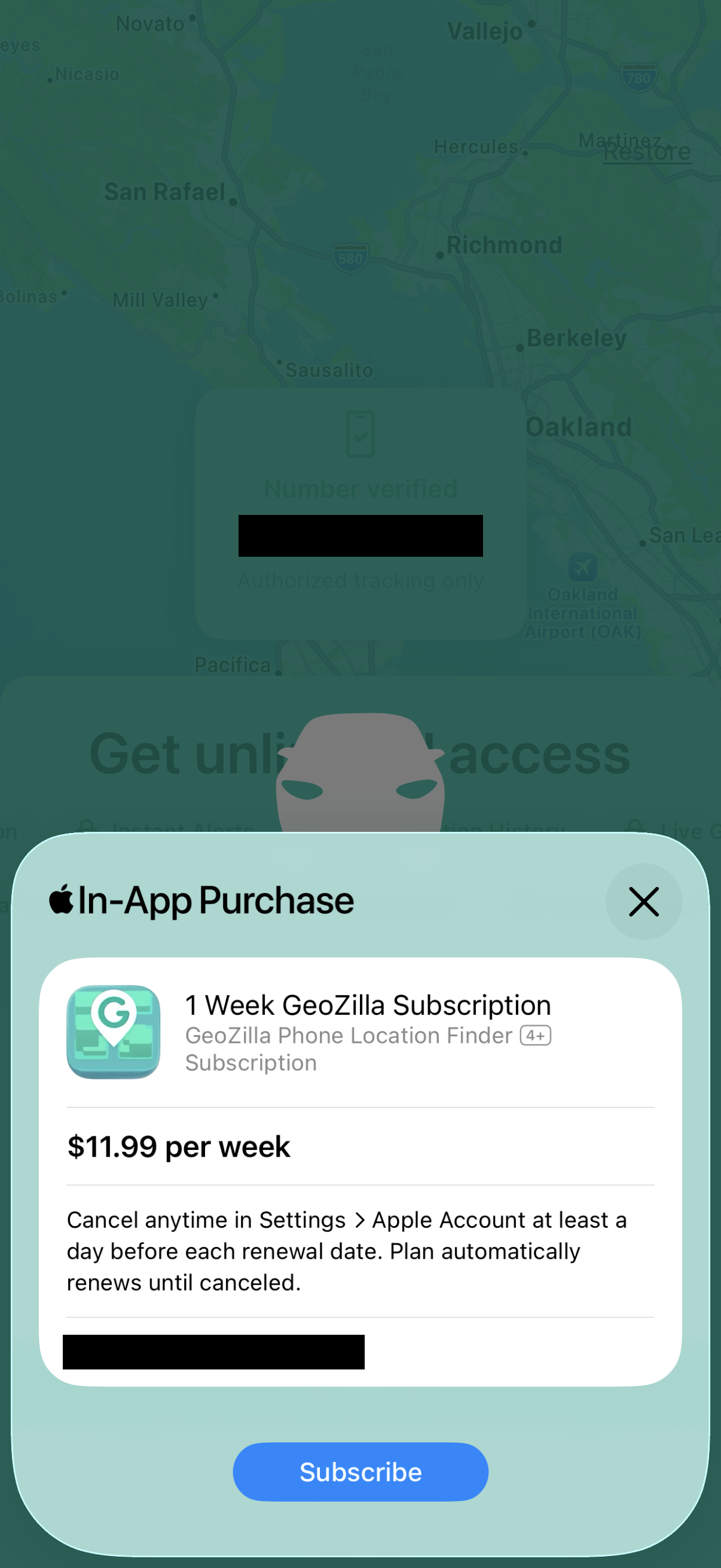 Step 3 of Geozilla Onboarding Paywall