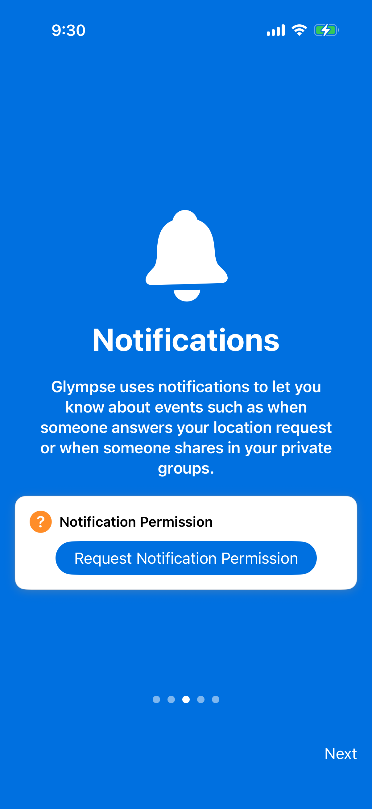 glympse screen