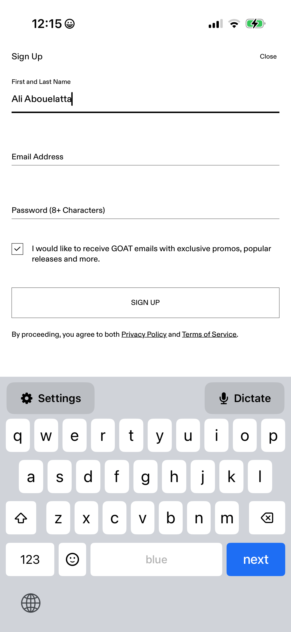 Goat app screenshot 2
