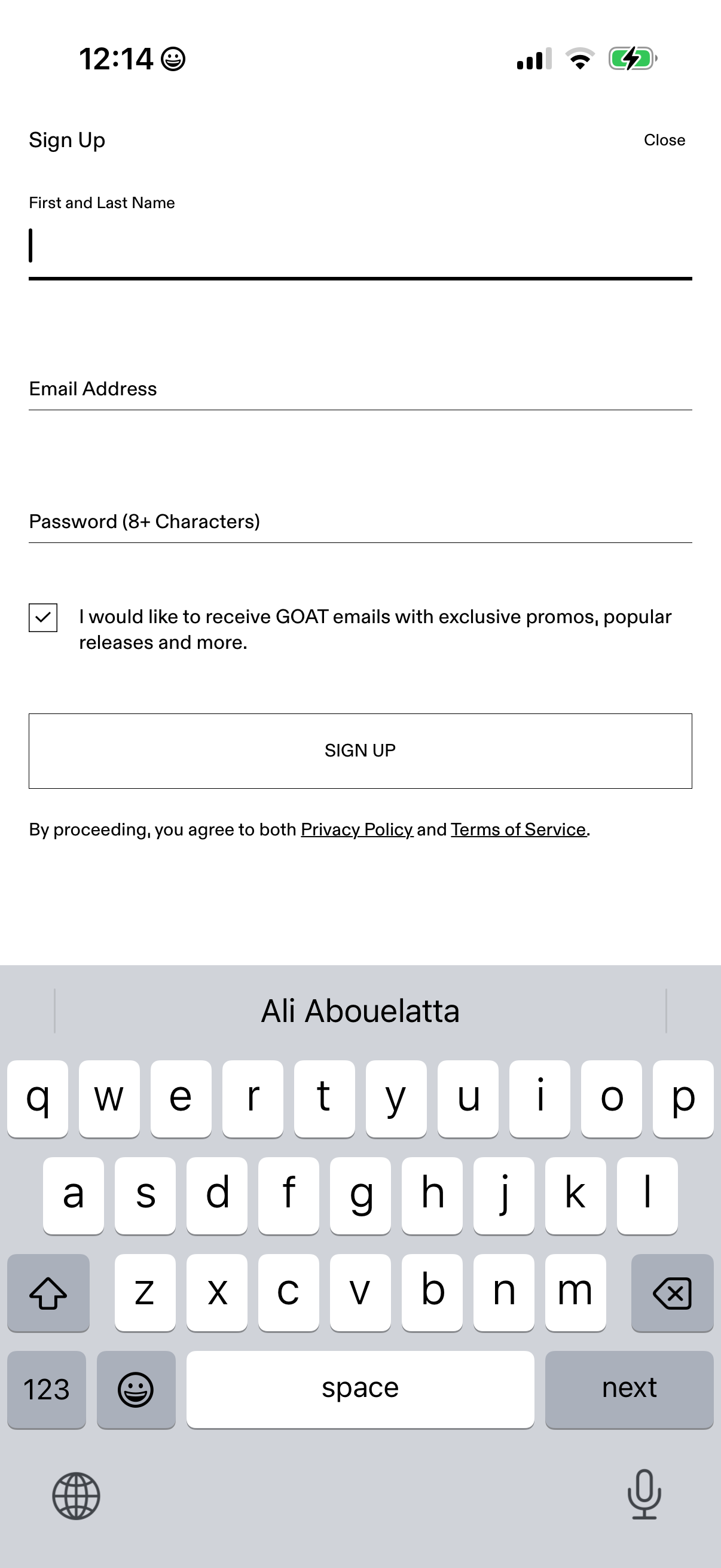 Step 2 of Goat Onboarding