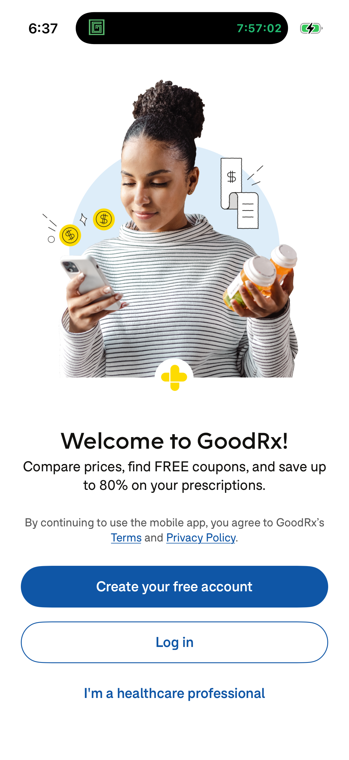 goodrx app screenshot 1