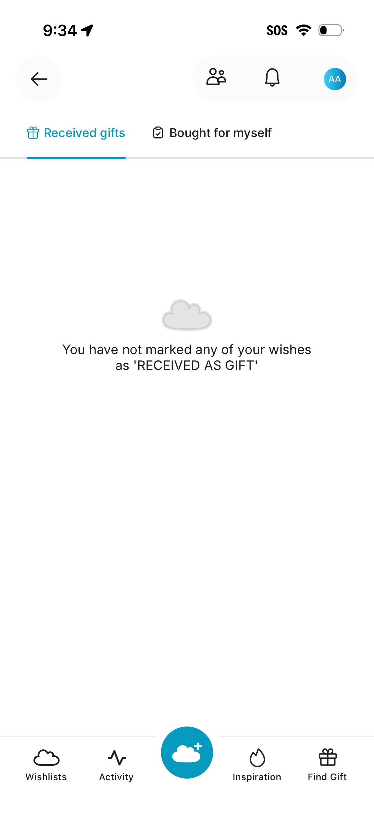 gowish view gifts status