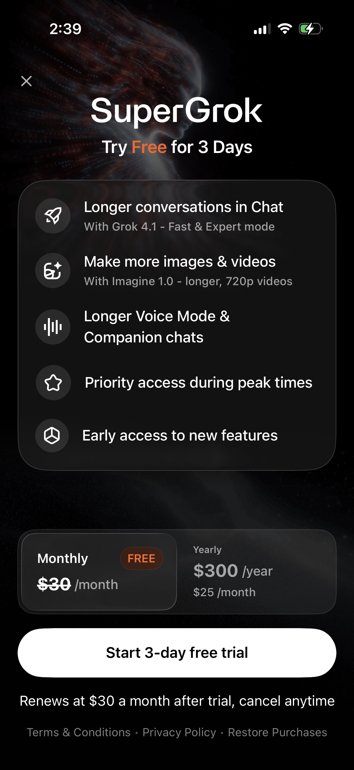 Step 2 of grok Paywall