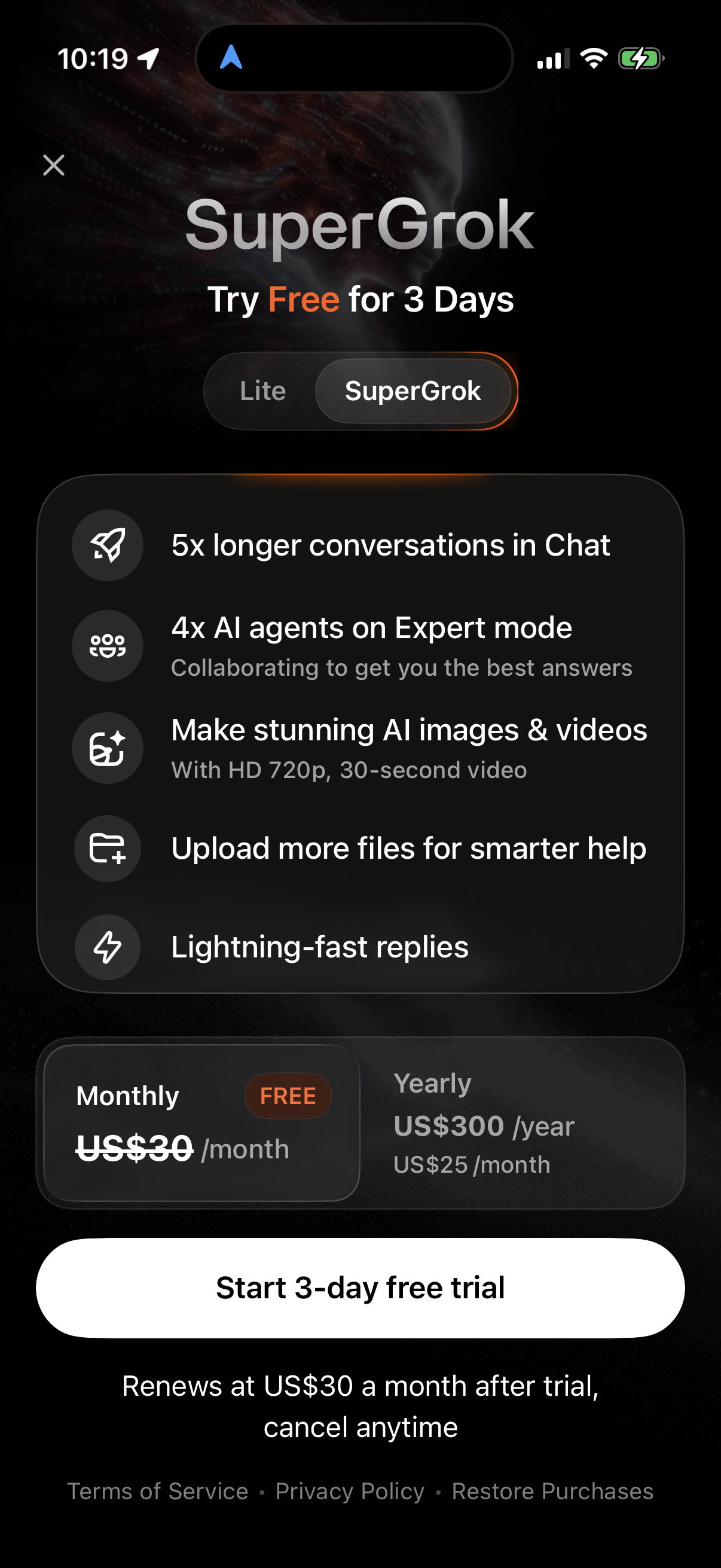 grok app screenshot 1