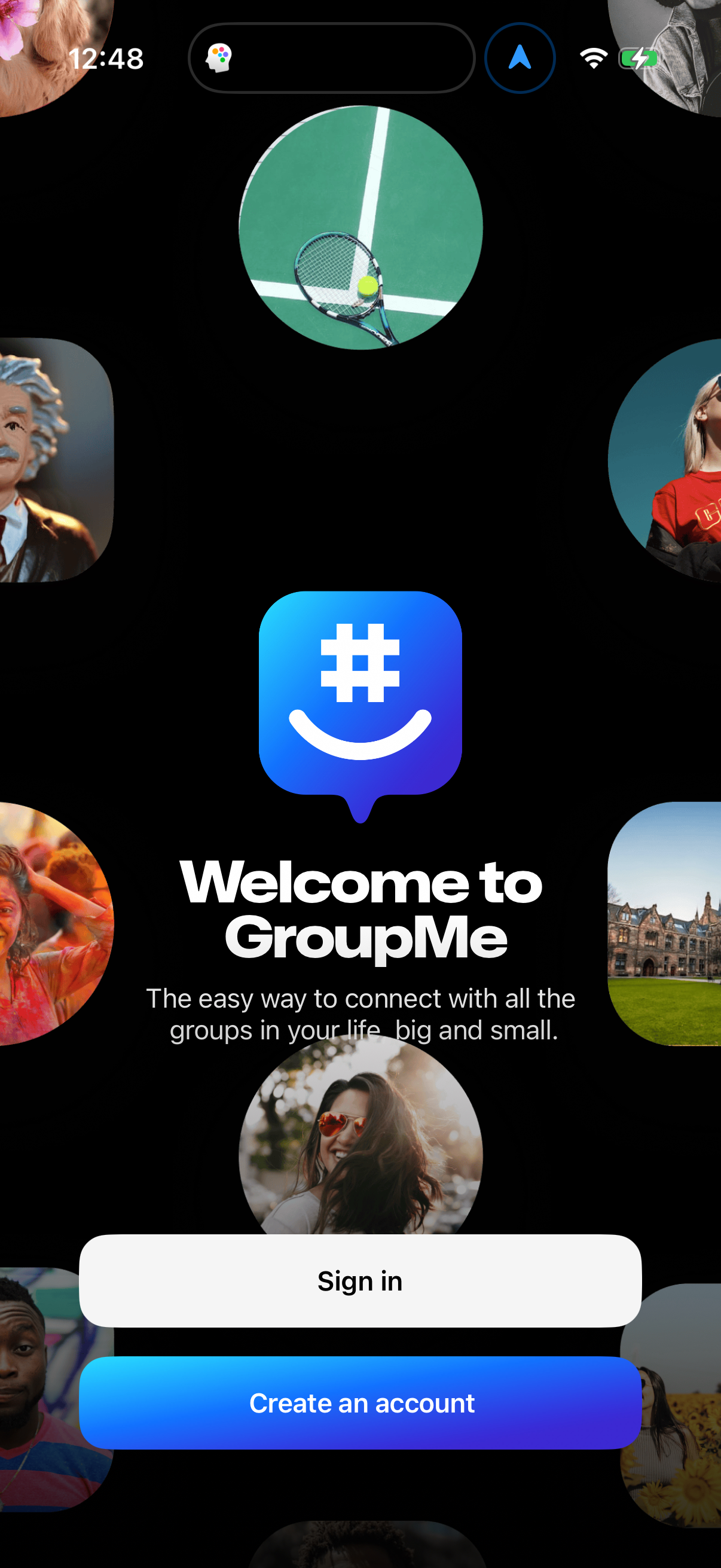 Step 1 of groupme Main_tabs
