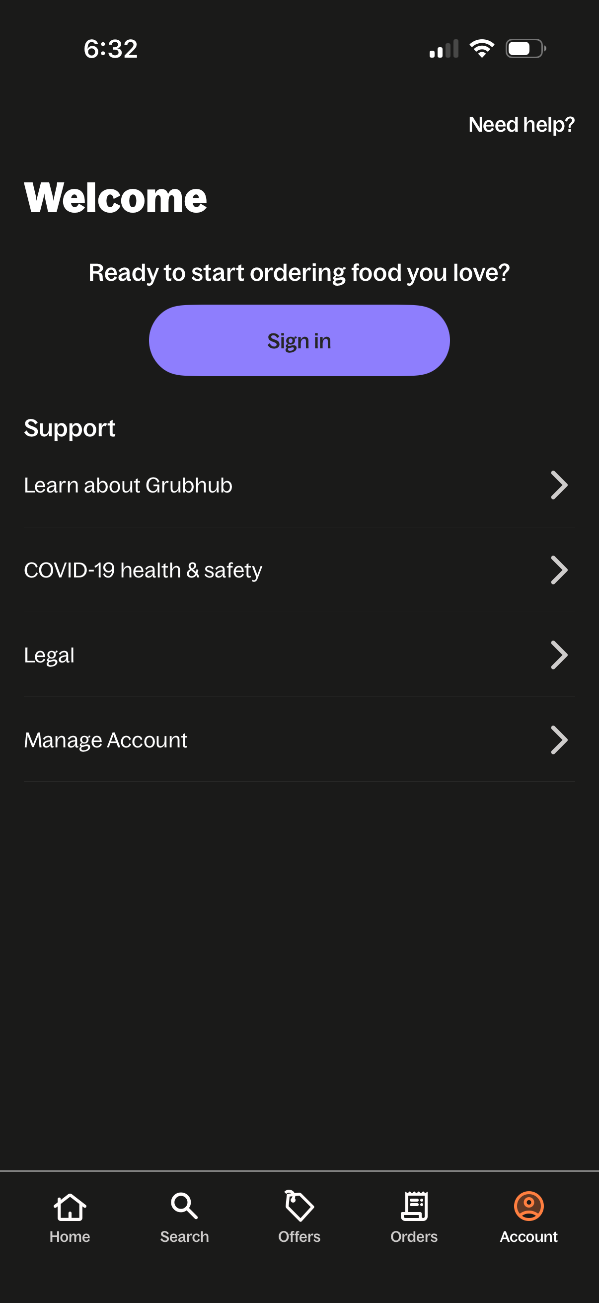 grubhub app screenshot 5
