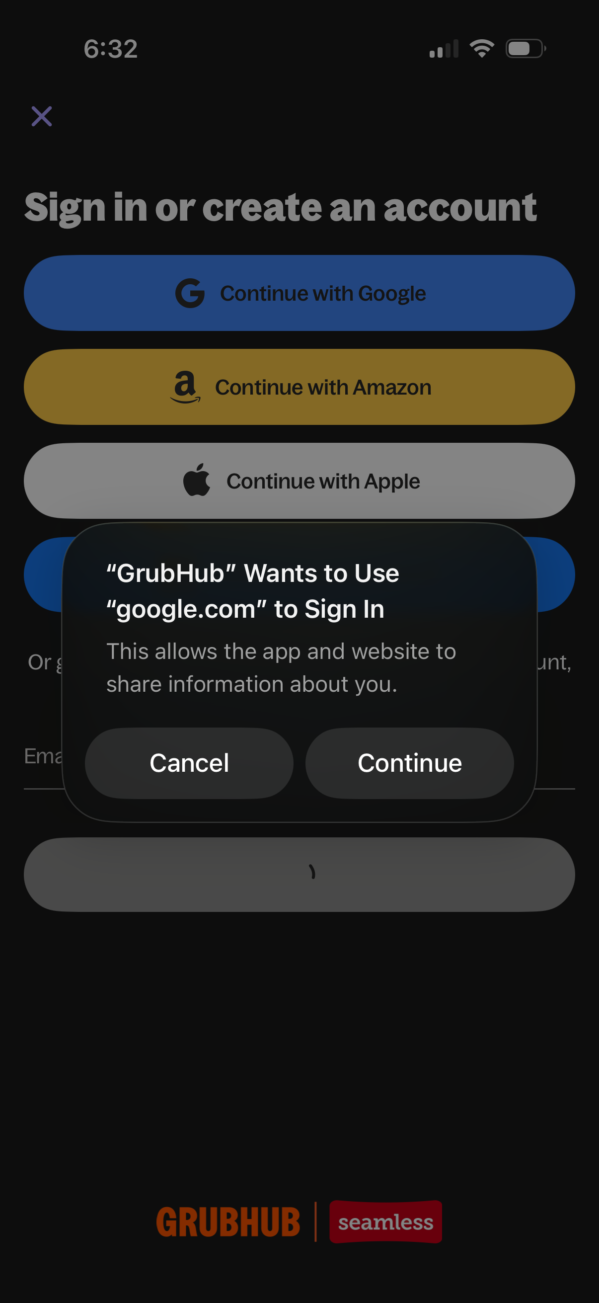 grubhub app screenshot 3