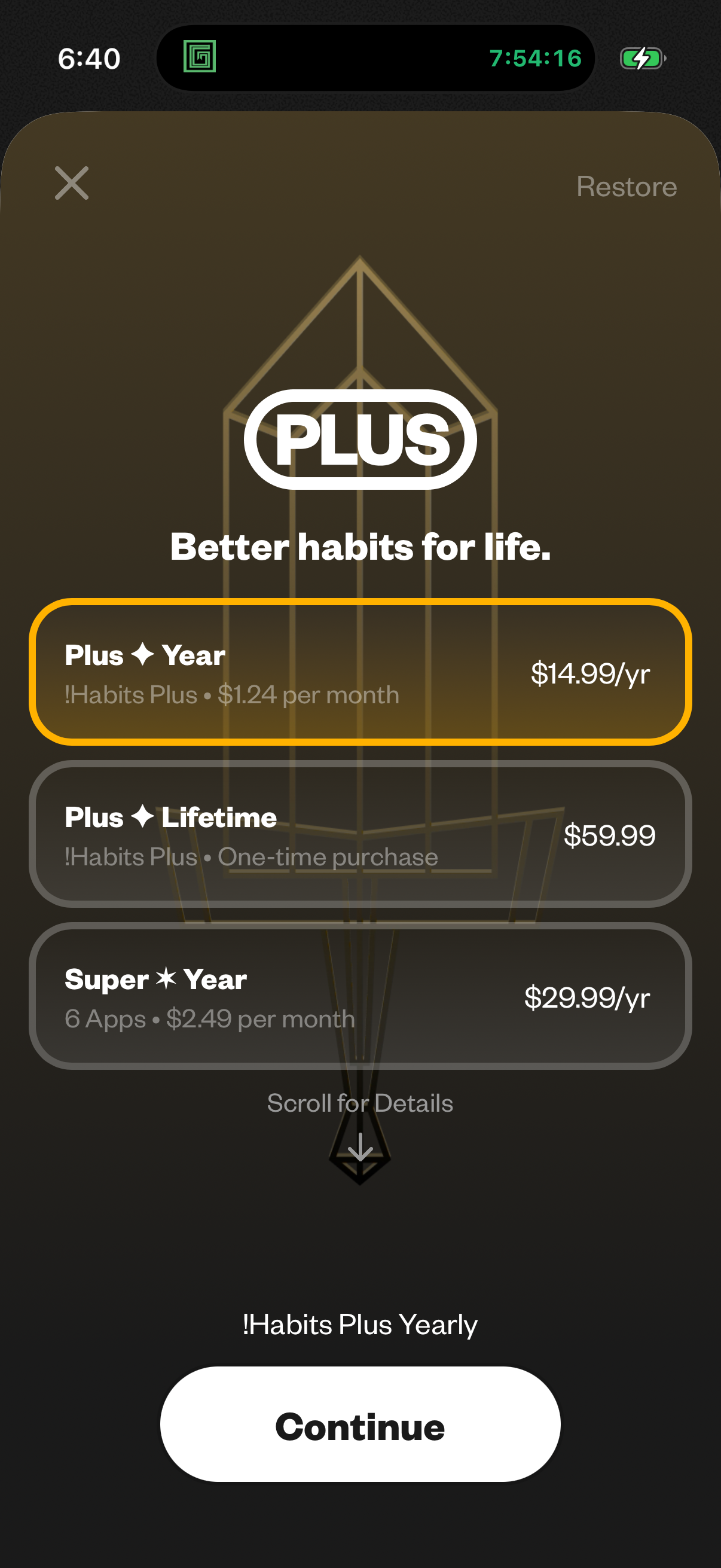 habits app screenshot 1