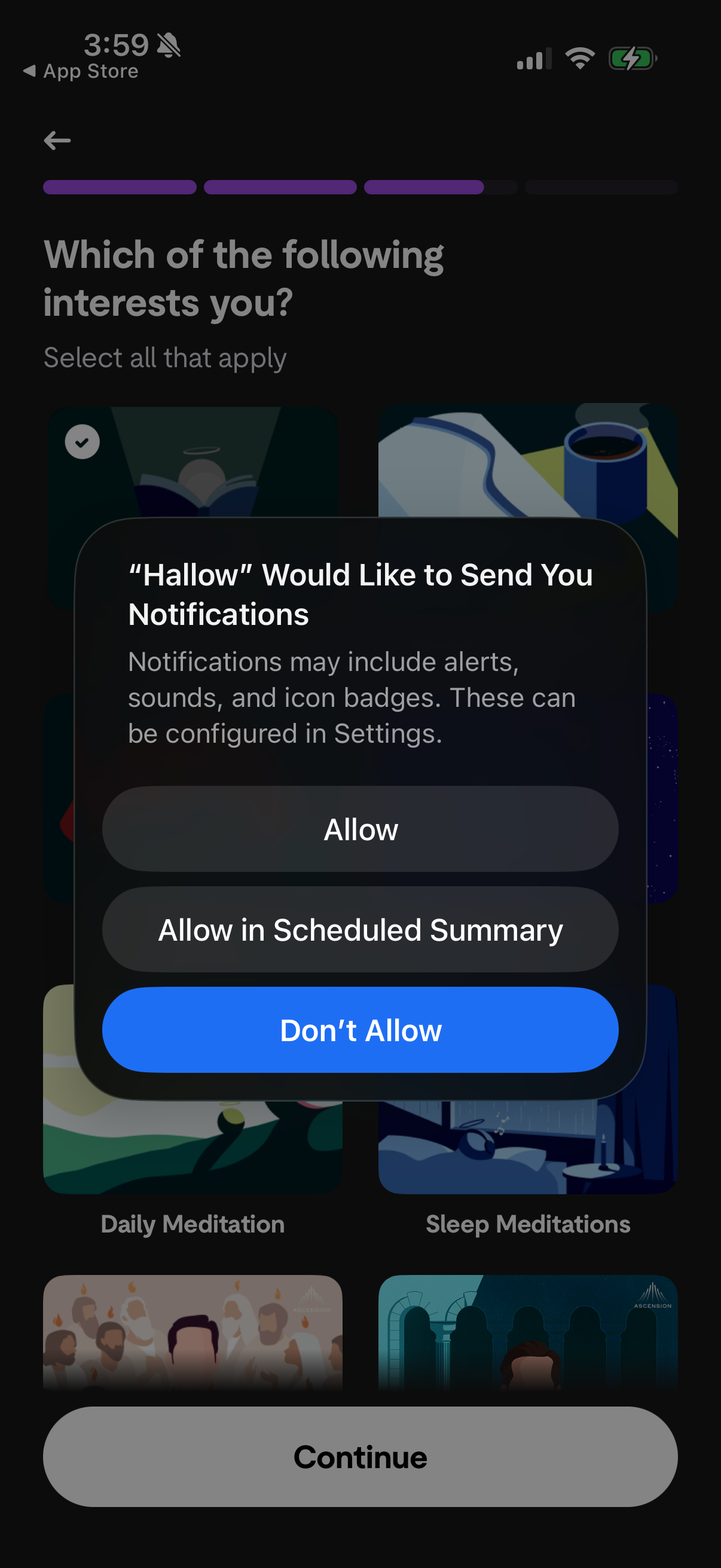 hallow screen