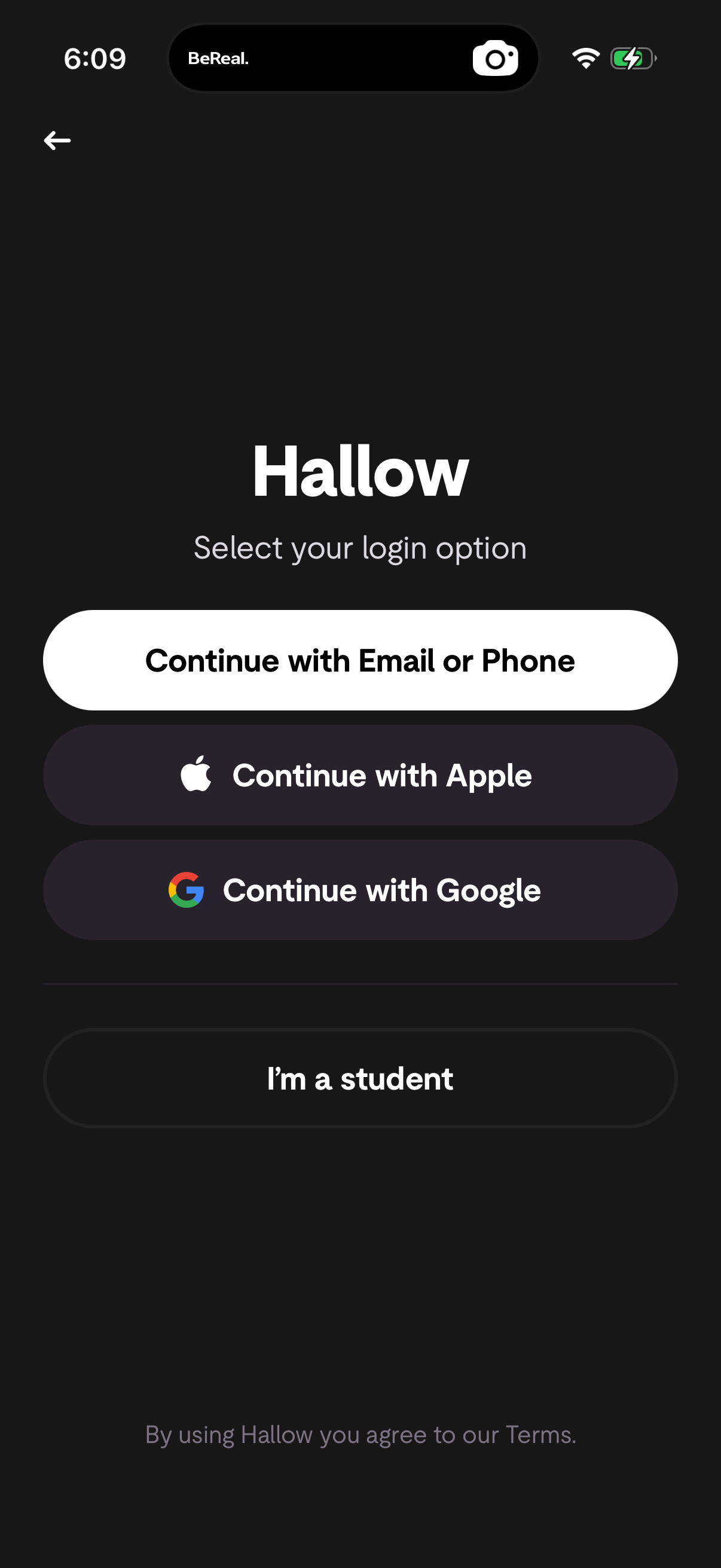 hallow screen