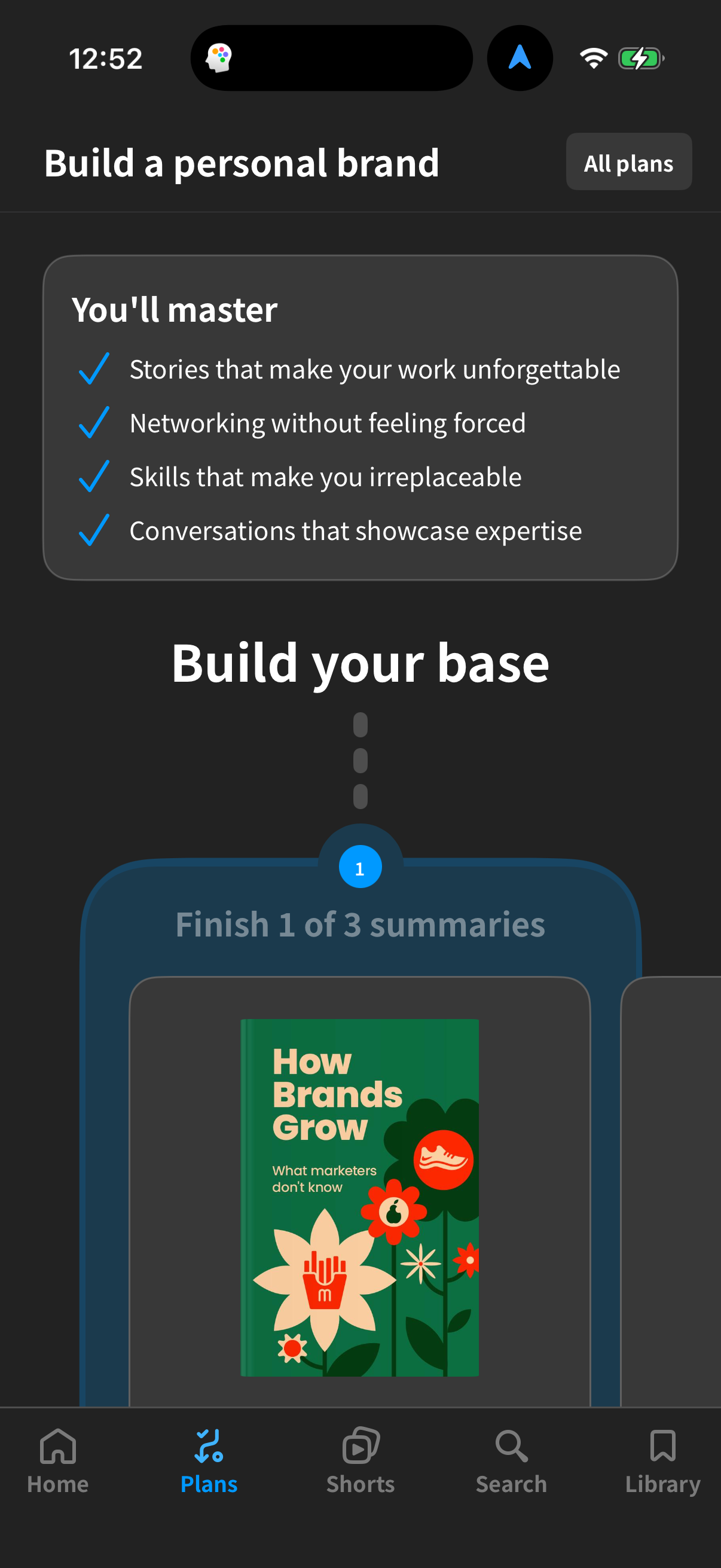Step 1 of headway Main_tabs