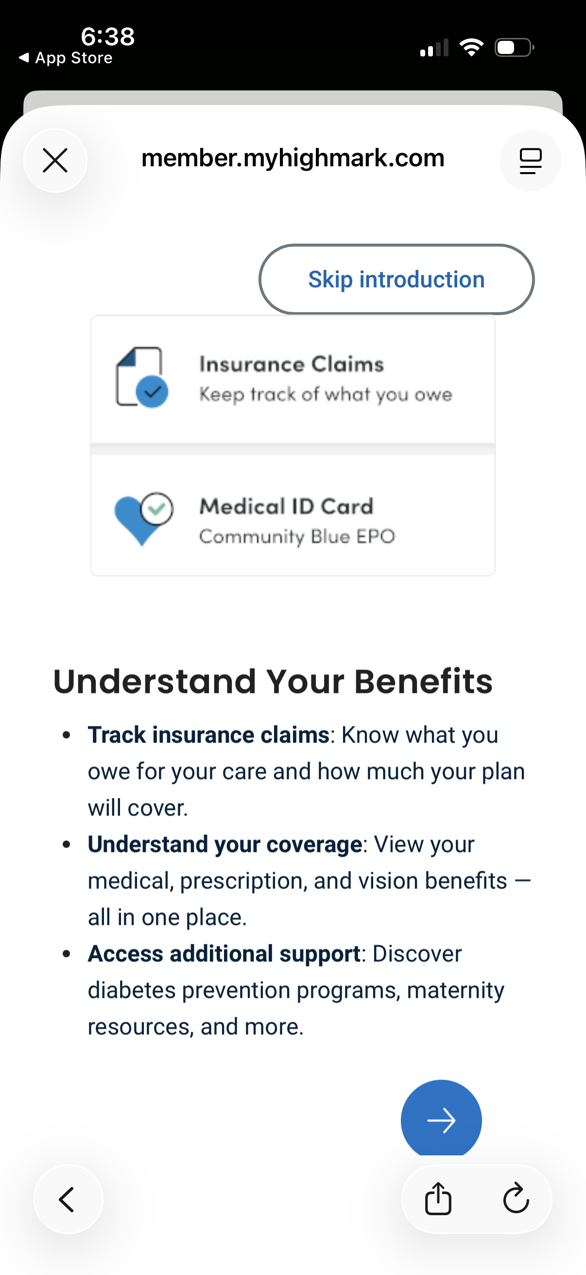 highmark app screenshot 1