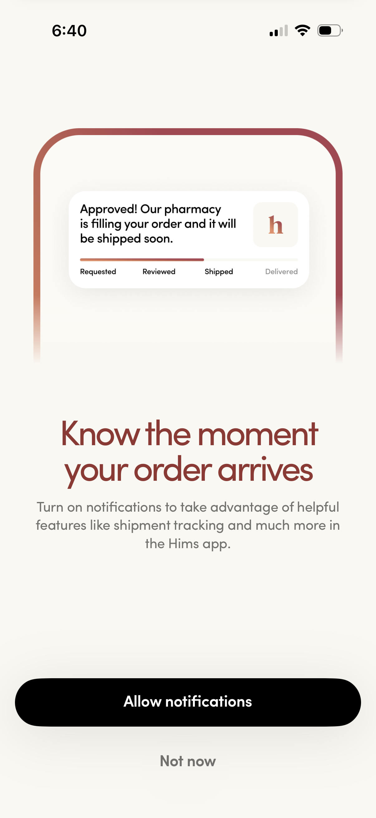 hims app screenshot 2