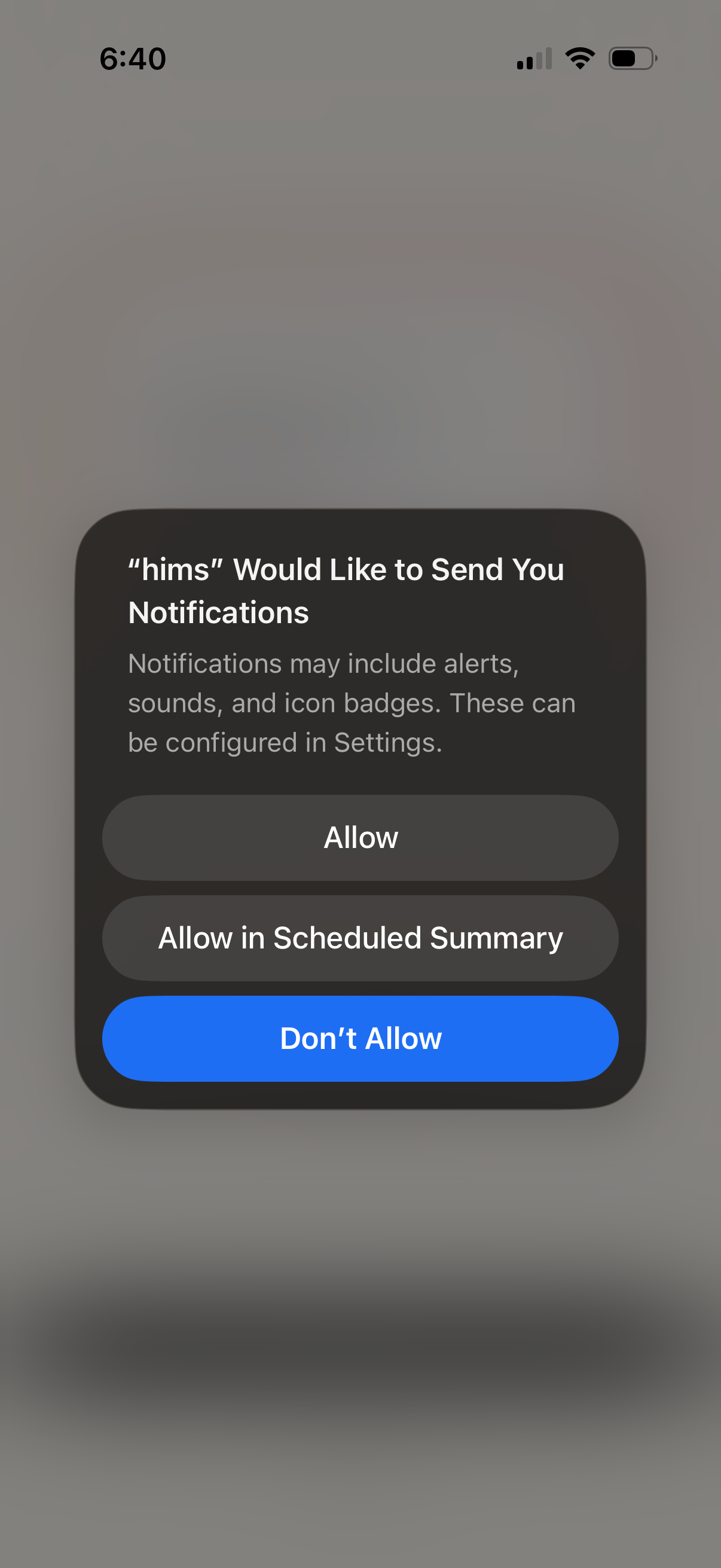 hims app screenshot 1