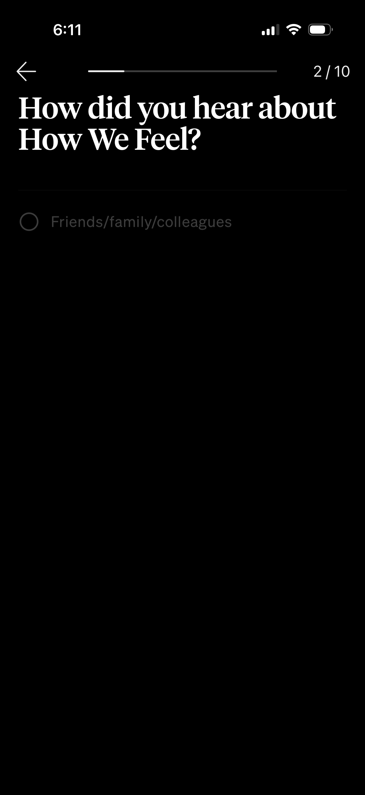 how-we-feel complete initial setup