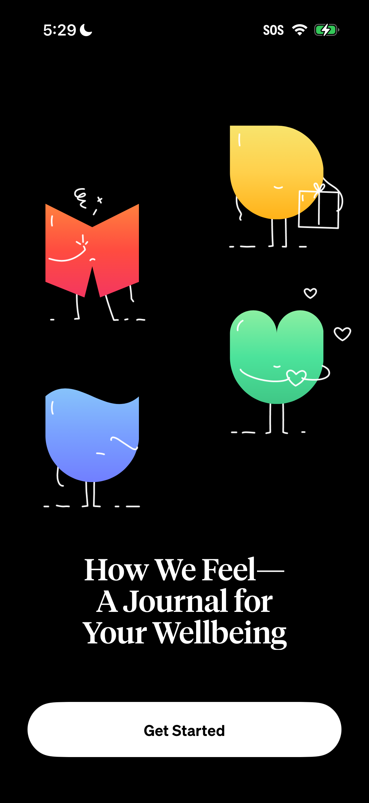 Step 1 of How We Feel Onboarding