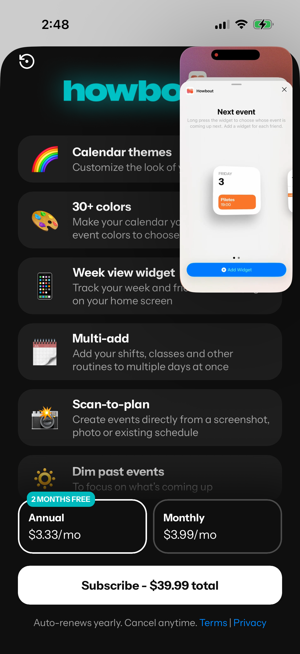 Step 2 of Howbout Onboarding Paywall