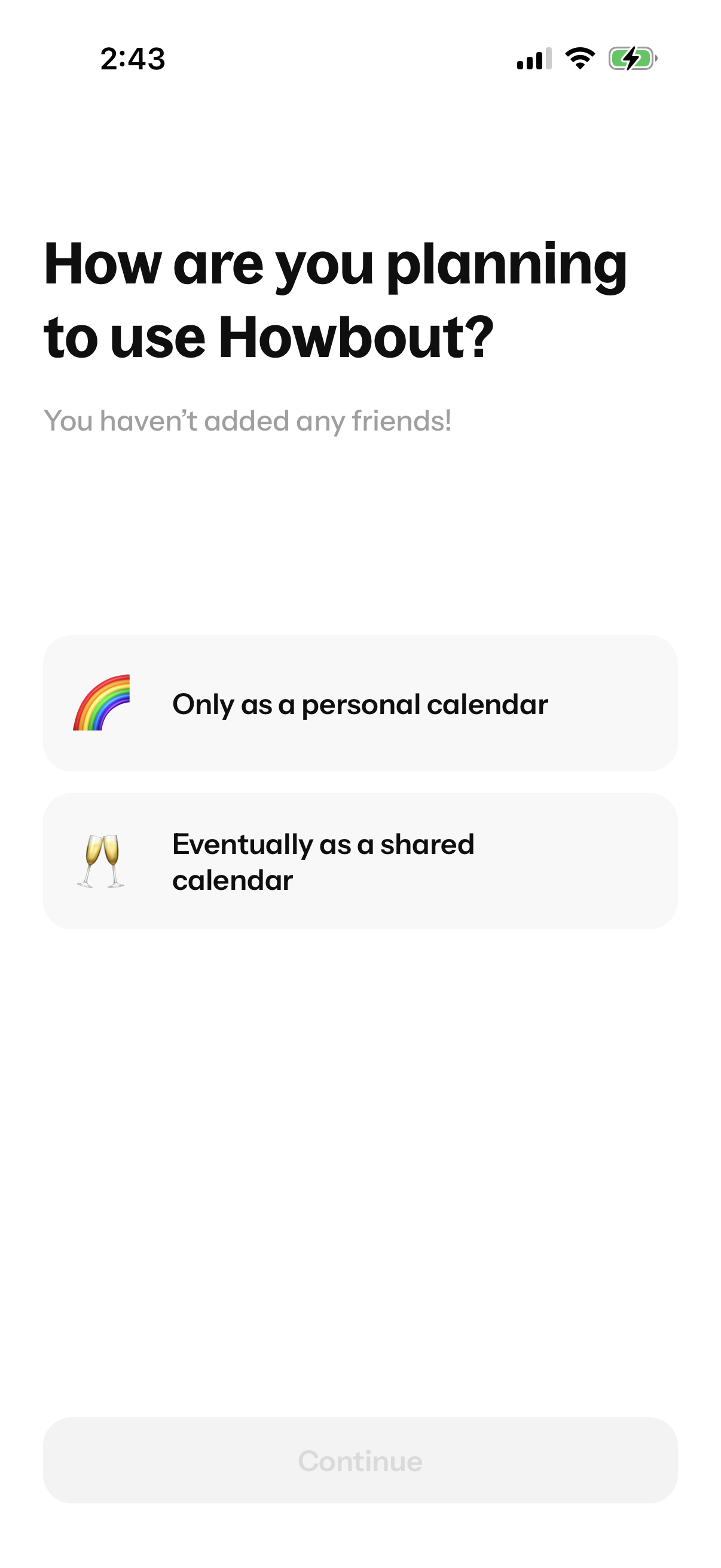 Step 2 of Howbout Profile and Calendar Setup
