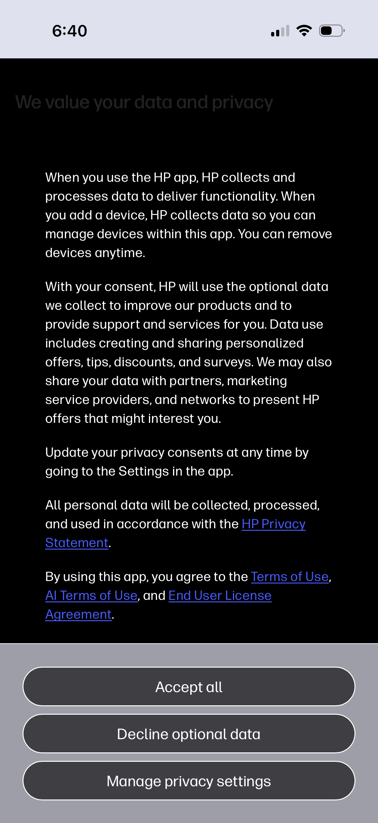 HP app screenshot 10