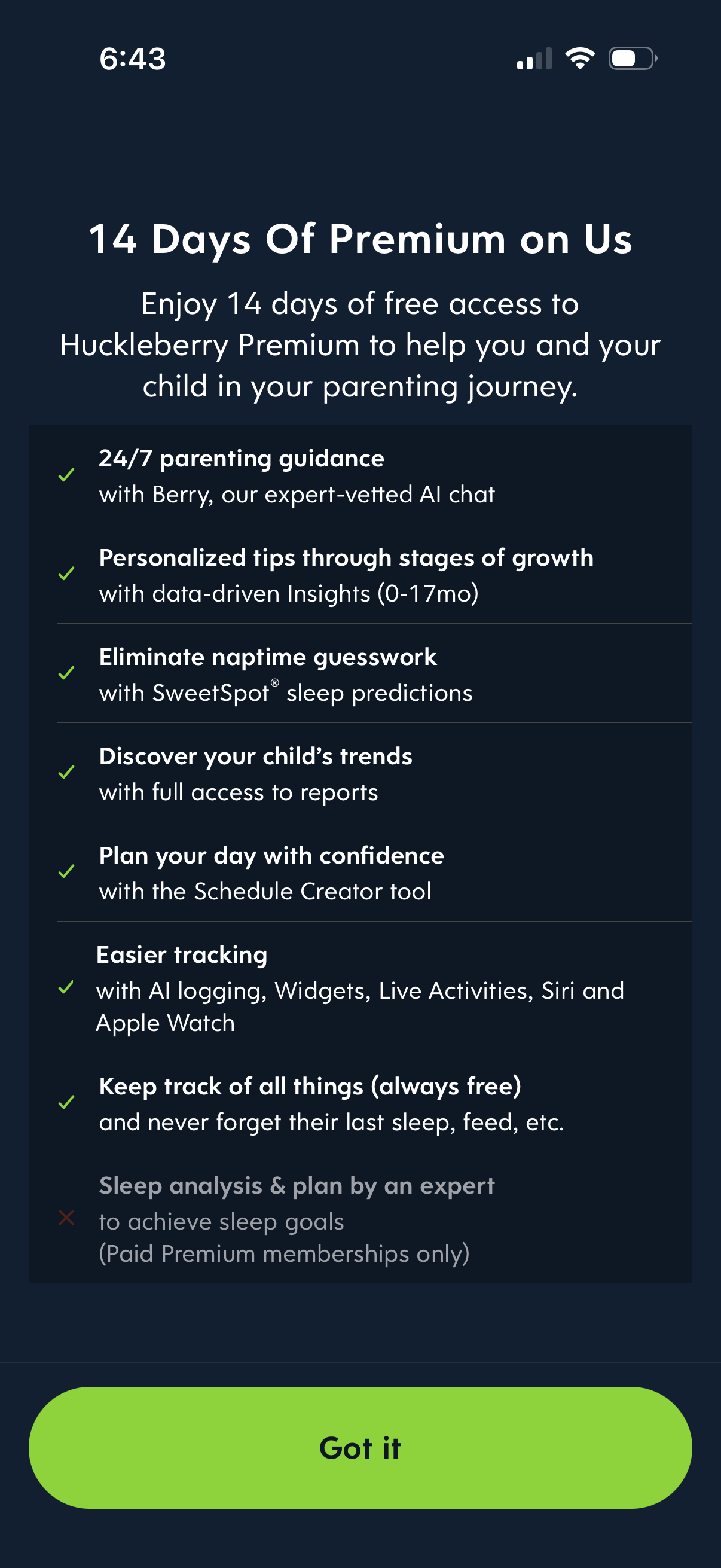 huckleberry app screenshot 1