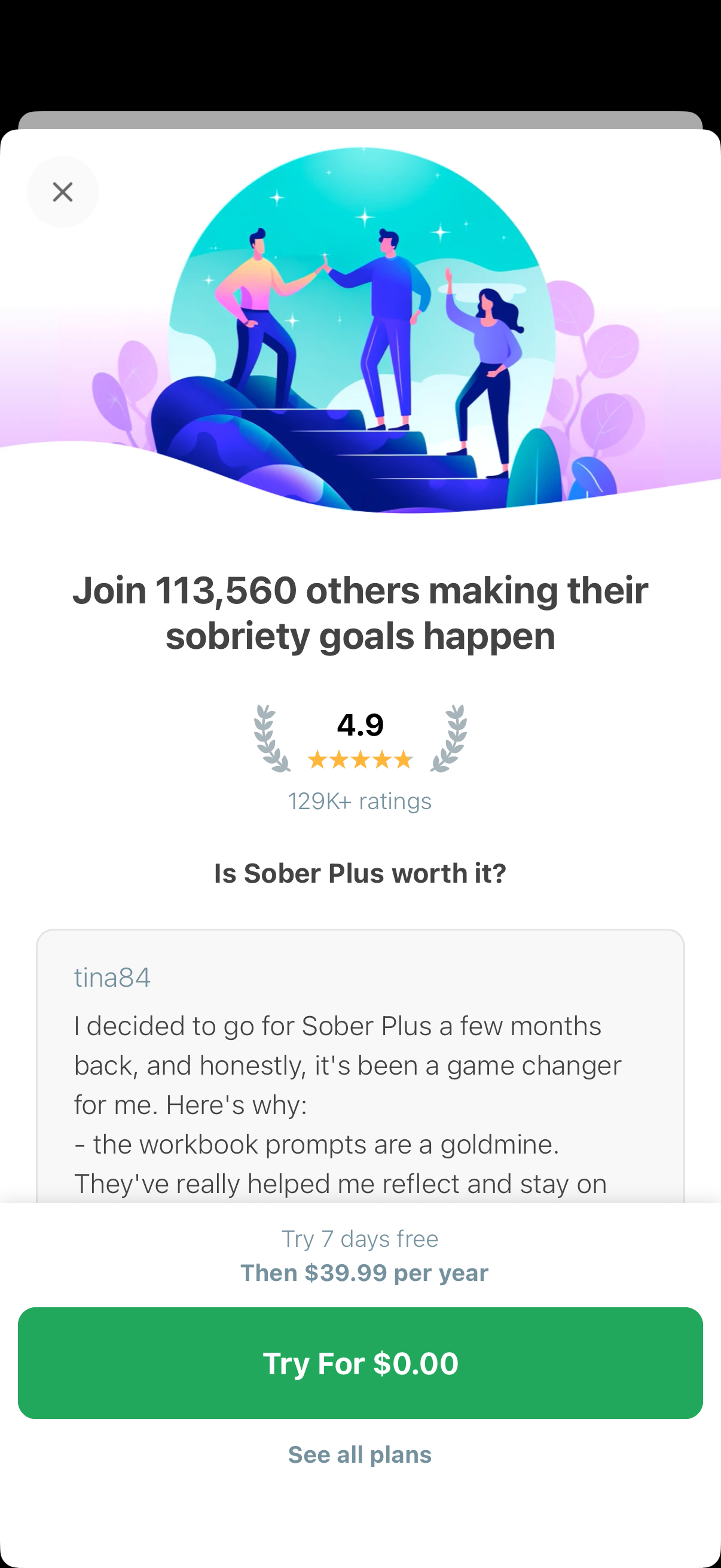 i-am-sober view subscription offer