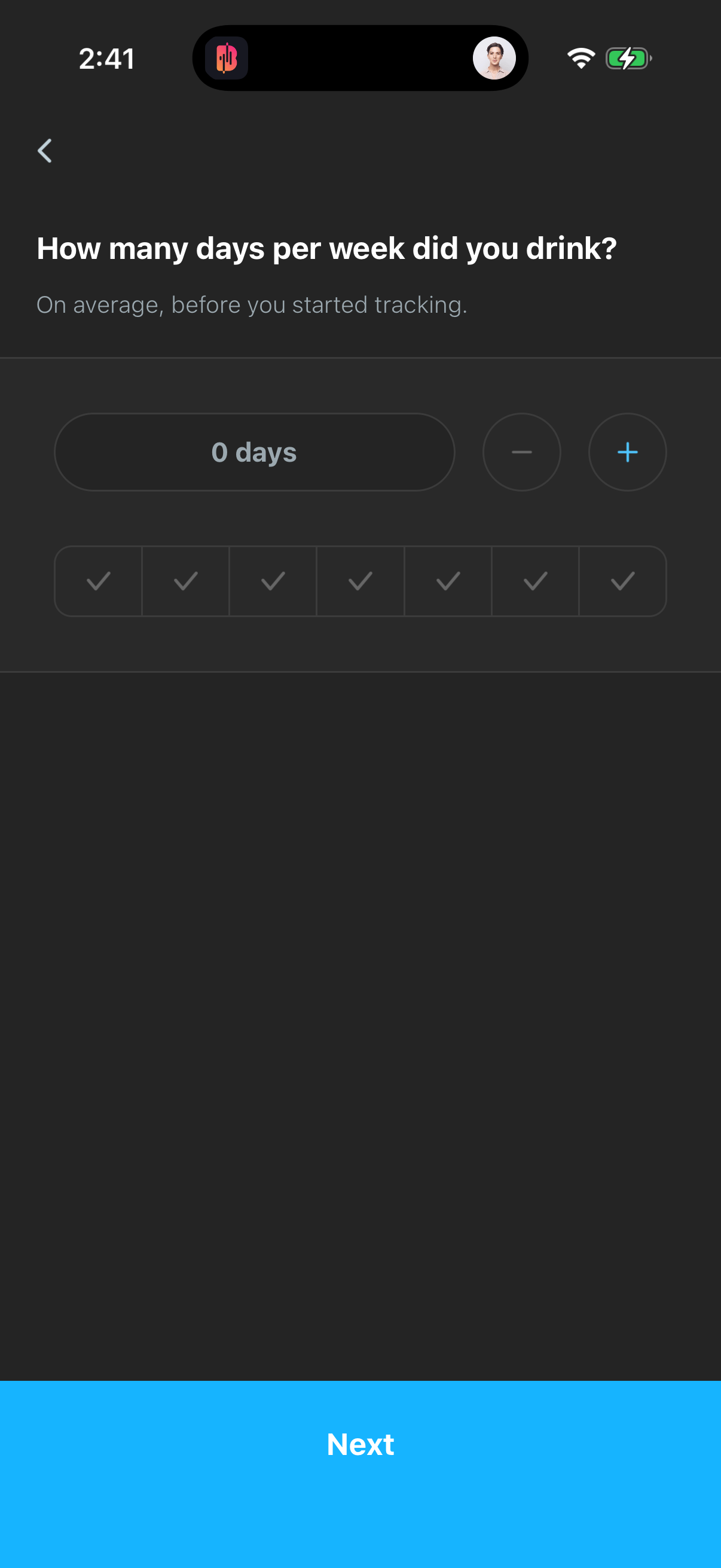 Step 5 of i-am-sober Onboarding