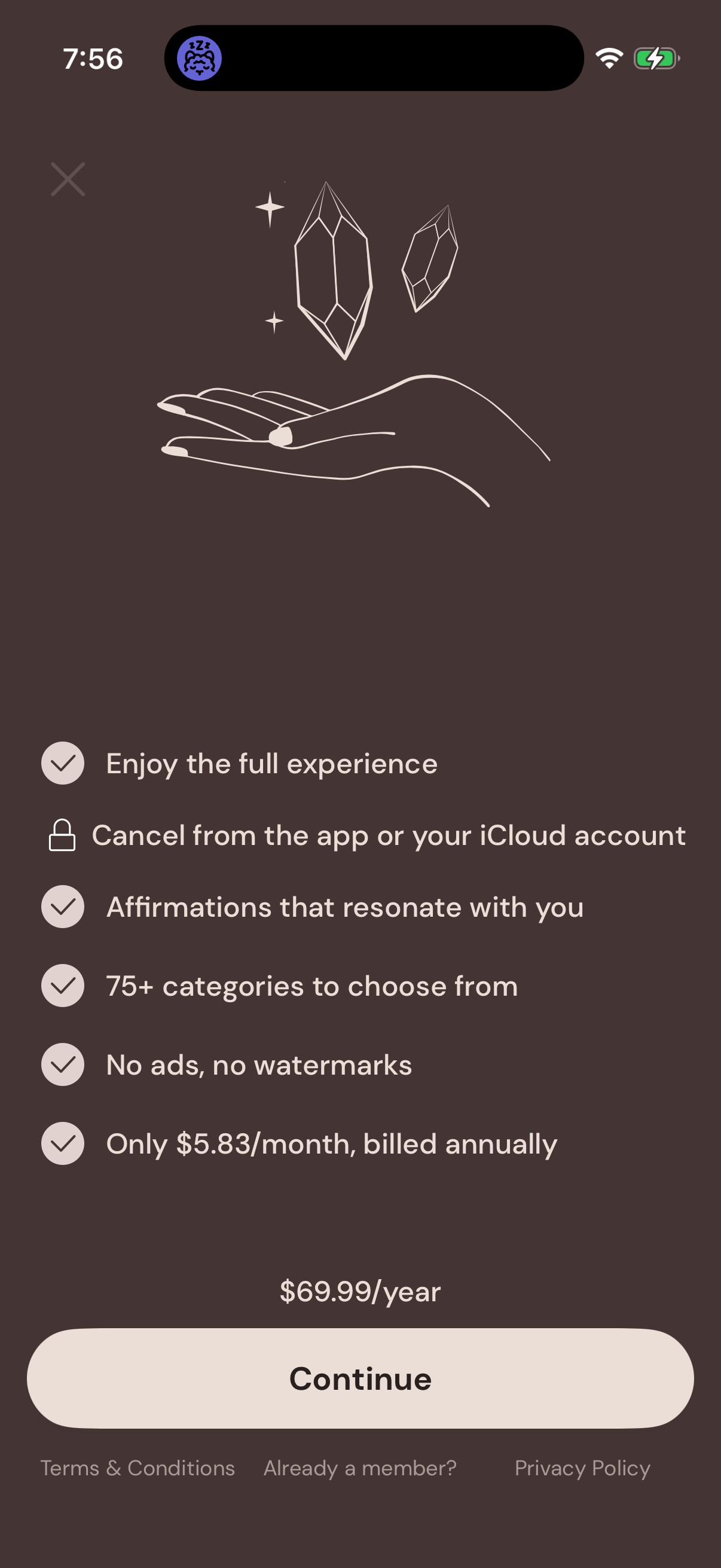 Step 1 of iam Paywall