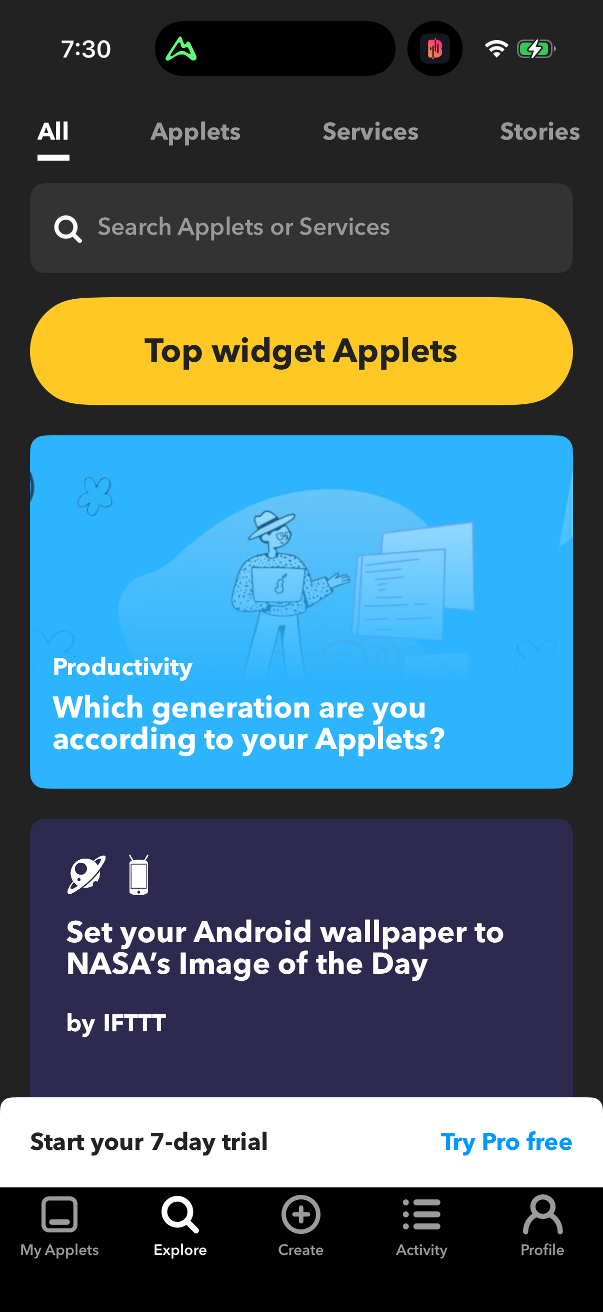 Step 2 of ifttt Main_tabs